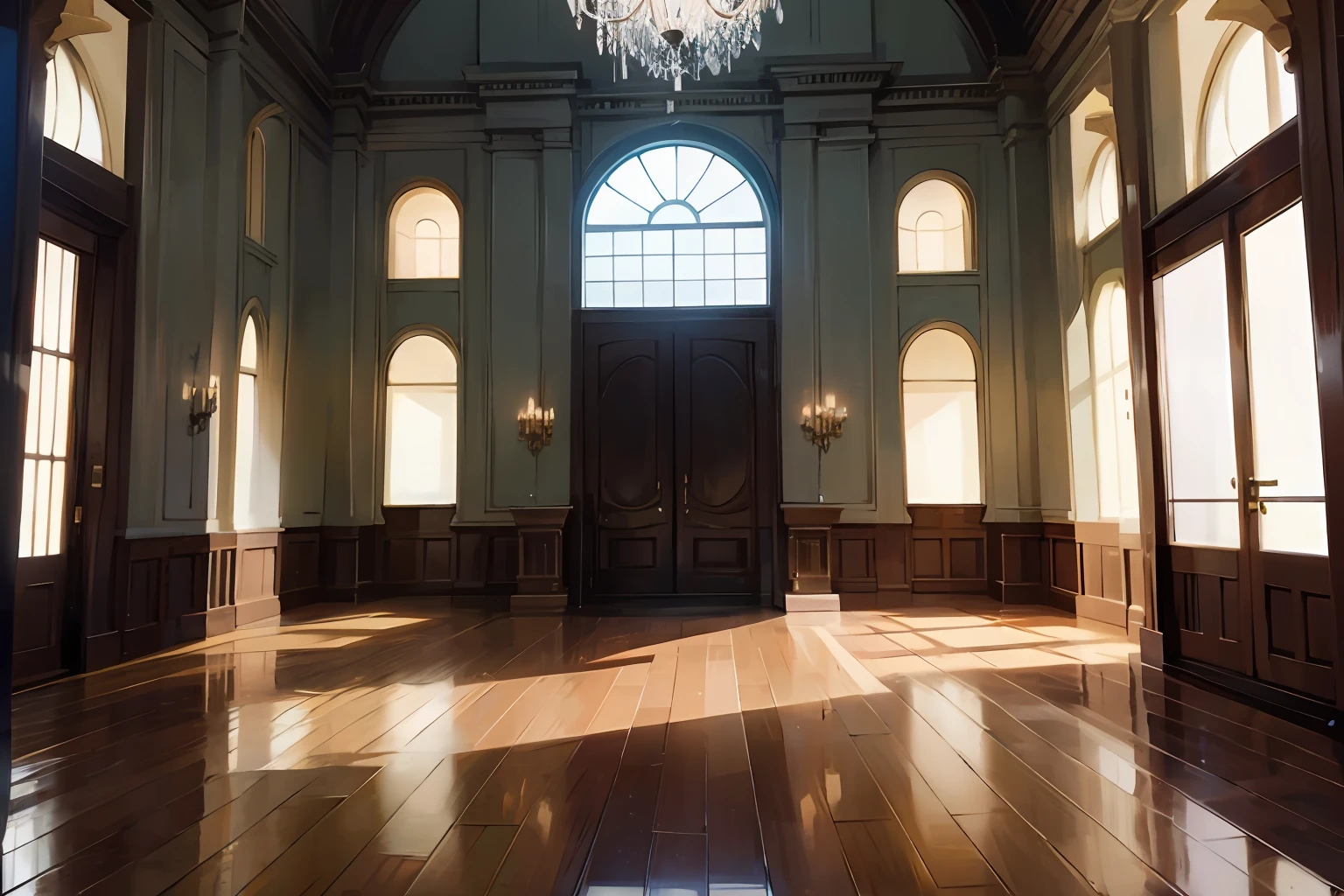 a mansion, marrom, estilo anime