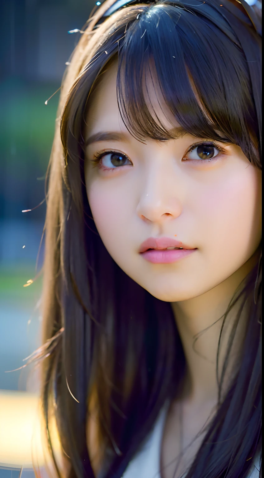 Masterpiece, 8K, high quality, high resolution, beautiful Japanese woman, 30 years old, poker face, glaring eyes, (detailed face, detailed eyes), looking at viewer, portrait