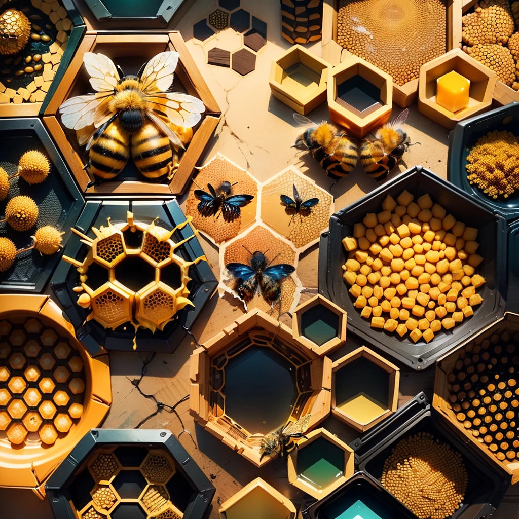 Craft a web design with a honeycomb-inspired layout. Use warm, bee-inspired colors like Honey Gold and Hive Brown. Incorporate bee icons, hive patterns, and dripping honey animations. Highlight products in hexagonal grids and use playful bee animations for hover effects --auto --s2