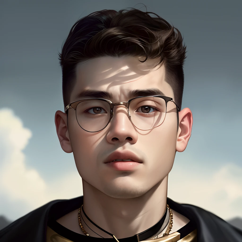 a close up of a man with a necklace on his neck, miles johnstone, portrait of a young chinese male, headshot profile picture, halfbody headshot, high quality portrait, portrait of a rugged young man, nico delort, sharp looking portrait, liam brazier, tight face shot portrait, mid shot portrait, jamie reid, color portrait, portrait of young man