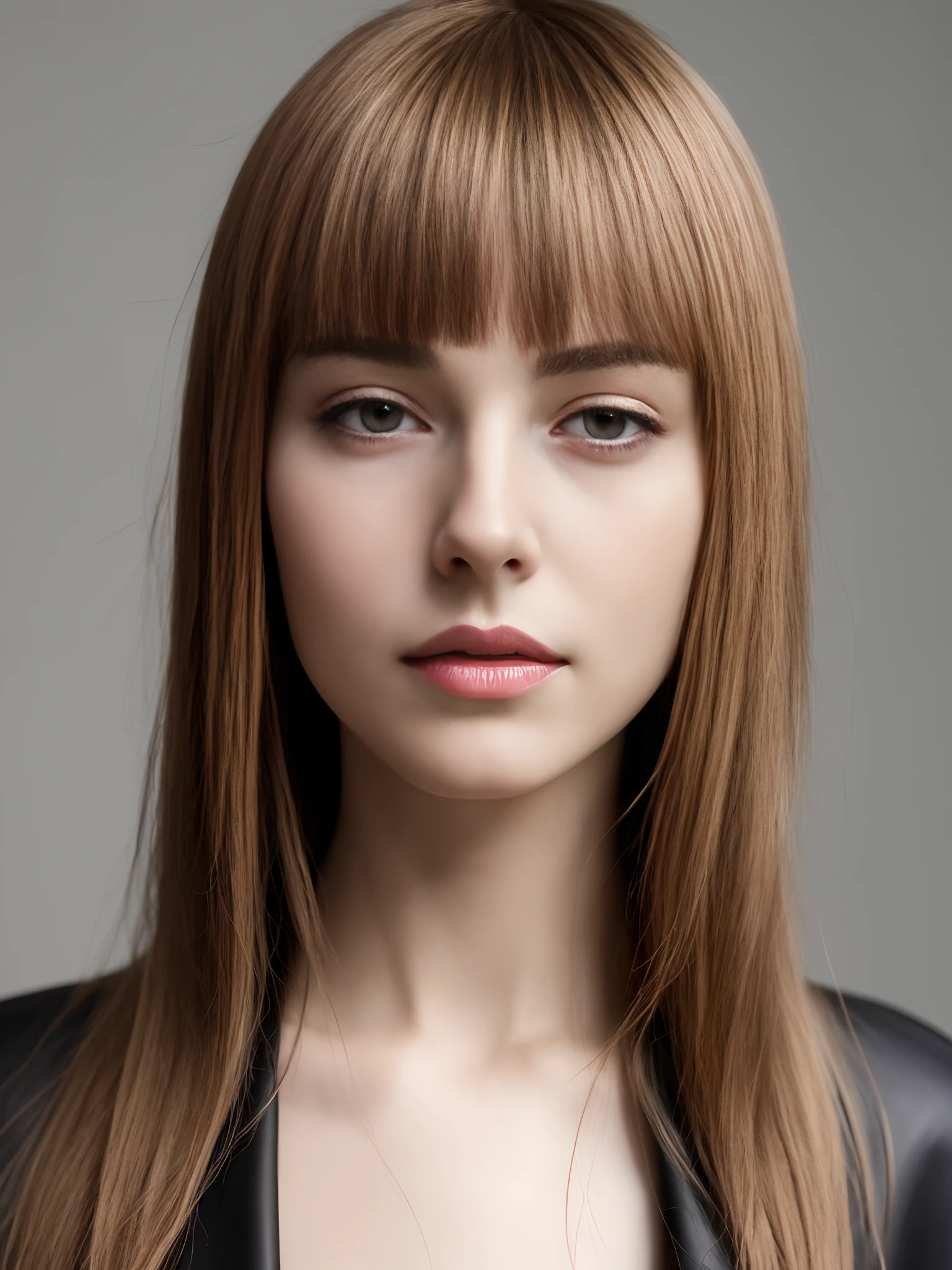 ID photo、realisitic、Transcendent Beauty、8K、4K、bobhair、a blond、Walking Brands、dual、Pottery lips、