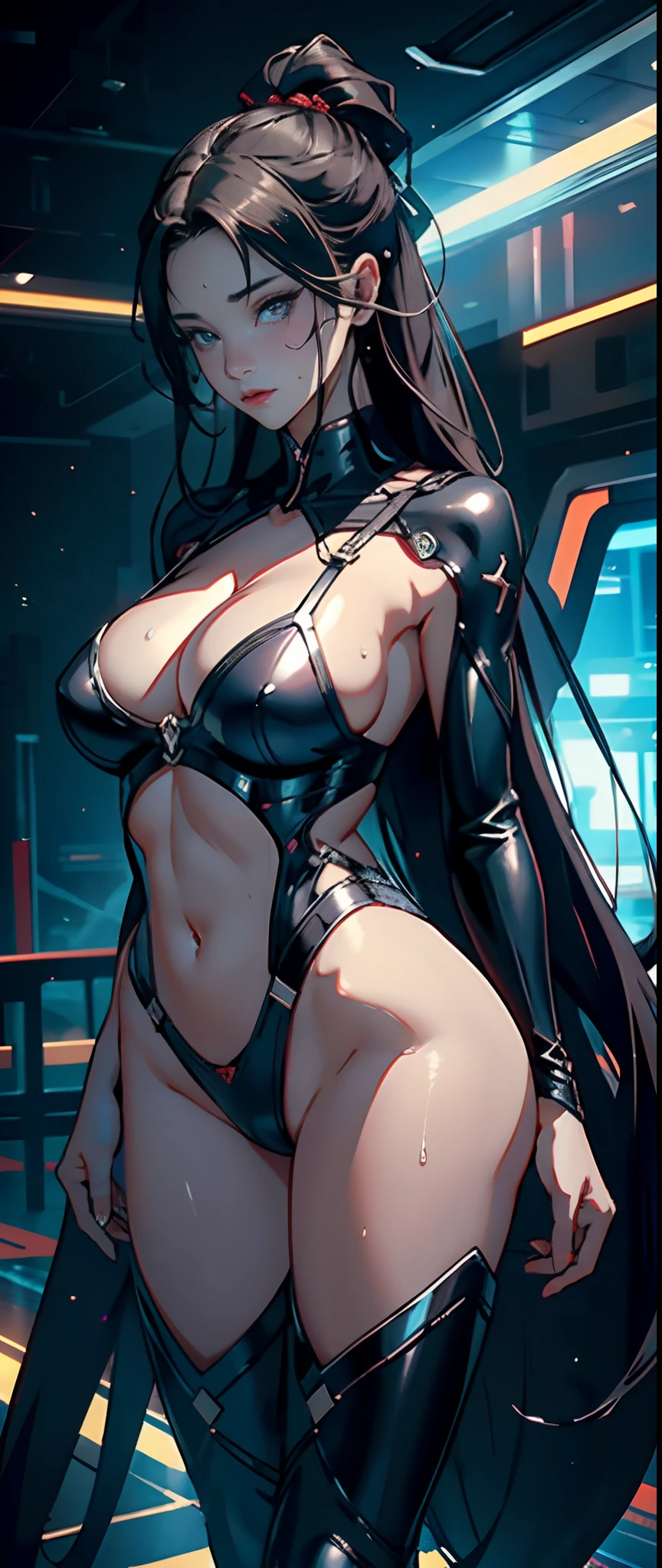 (真实感:1.4), 1female,ar old,Huge breasts, 独奏, Wearing a Superman uniform, superman logo,cyber punk style,Pornographic exposure,(Background with:space ship), She has long flowing black hair, Bare genitalia,Sateen,Bigchest, From the front side, Wet straight hair, Sweating profusely,mostly cloudy sky,(tmasterpiece),(Very detailed CG unity 8K wallpaper),best qualtiy,cinmatic lighting,detailed back ground,beatiful detailed eyes,Bright pupils,(Very fine and beautiful),(Beautiful and detailed eye description),ultra - detailed,facing at camera,A high resolution,ultra - detailed),Very long hair,standing on your feet,Emotive expressions,Open-mouthed,Chest sagging,nakeness, Expose the genitals,revealing breasts,Camel toes,with no underpants,extremely large bosom,Extremely colorful,Most detailed,fully body photo,The face is well lit,tmasterpiece,(Full body like:1.1),Busty woman,teens girl