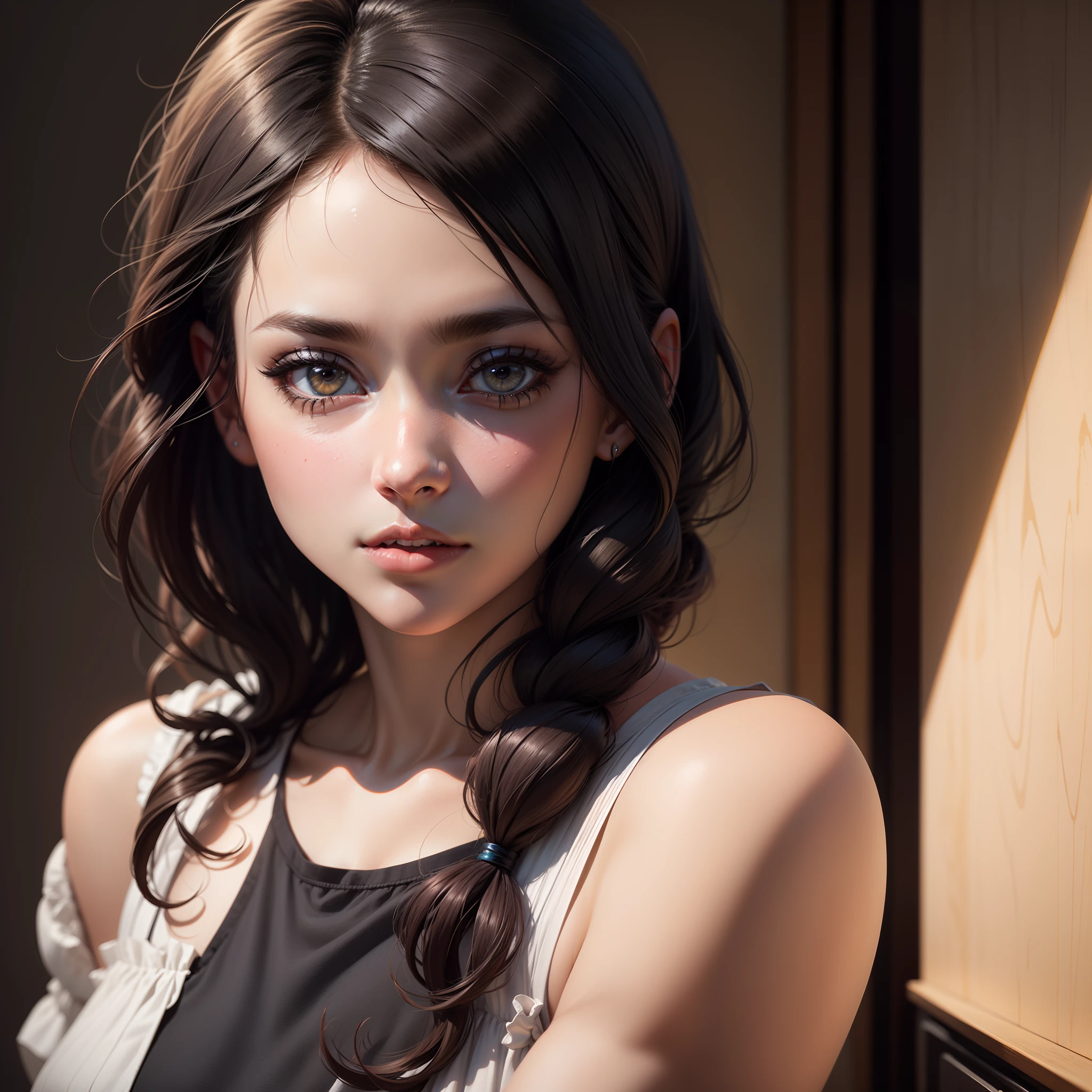 Female doctor, 45 years old、Beauty、Wearing a pure white lab coat、Married woman with a beautiful face、Matching gazes、((Looking at the audienceいる))、Elegant hairstyle、Brown medium hair、(Bust up shot:1.4)、(Realistic), (Hyperrealism), (photoRealistic), Depth of written boundary, Cowboy Shot, (Tight waist:0.7), Looking at the audience, Walking towards here、Realistic facial wrinkles、(Realistic), (Hyperrealism), (photoRealistic), Depth of written boundary, 