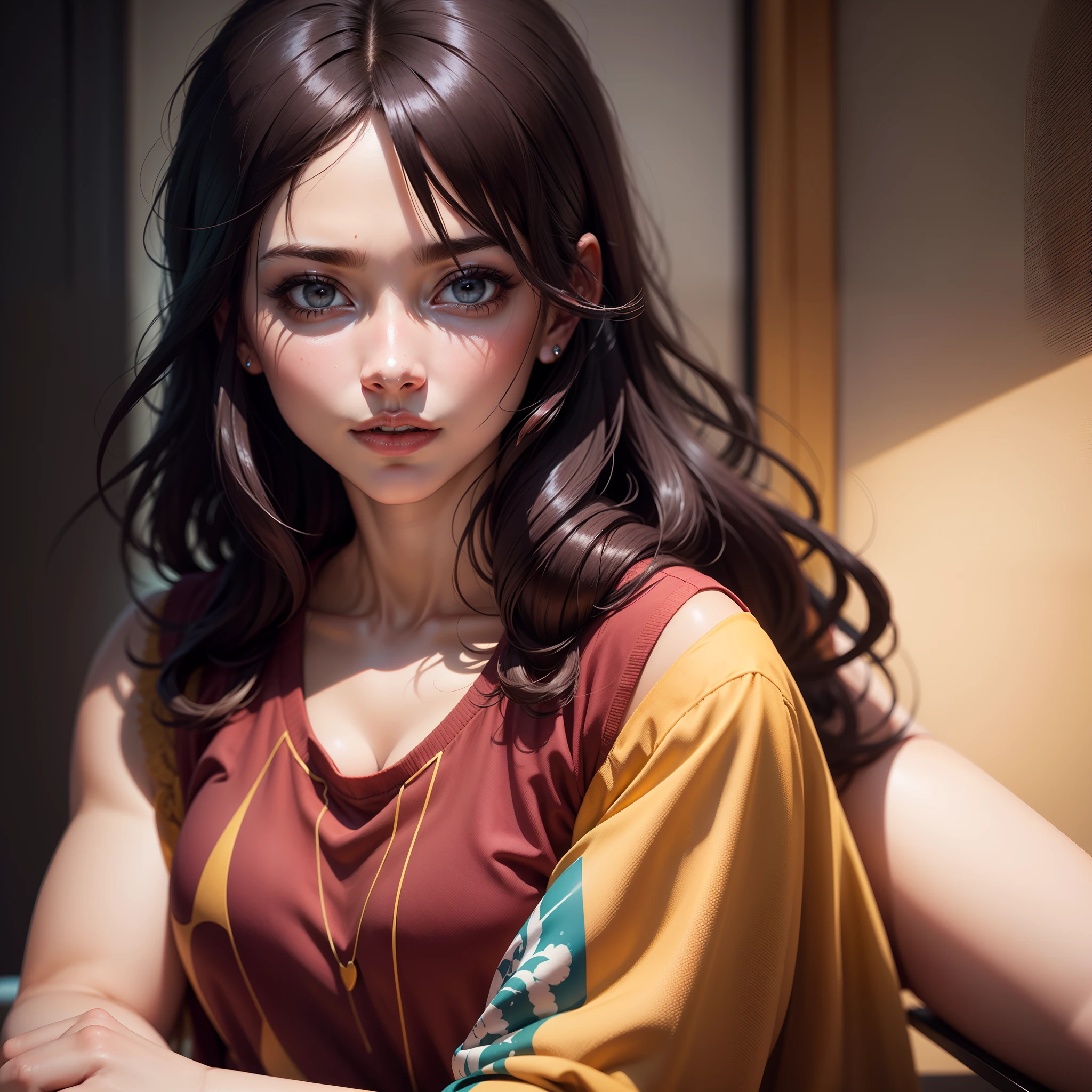fotografia de uma mulher com cabelo preto e um casaco de pele, kawaii retrato realista, stunning digital illustration, CGSetivity Retrato, linda fotorrealista |, beautiful illustration digital, Foto retrato suave 8 k, fotorrealista 4K |, realista realista 4K, photorealistic girl rendering, realistic digital illustration, (Altas: 1.2), (.RAW: 1.2), (realista, Realista:1.37), High-frequency sharpening, (fotorrealista: 1.4), detalhes intrincados,illustration detailed, (extremamente detalhado CG), (photon maping, radiosidade, physics based rendering, automatic white balance), Mapas de Albedo.