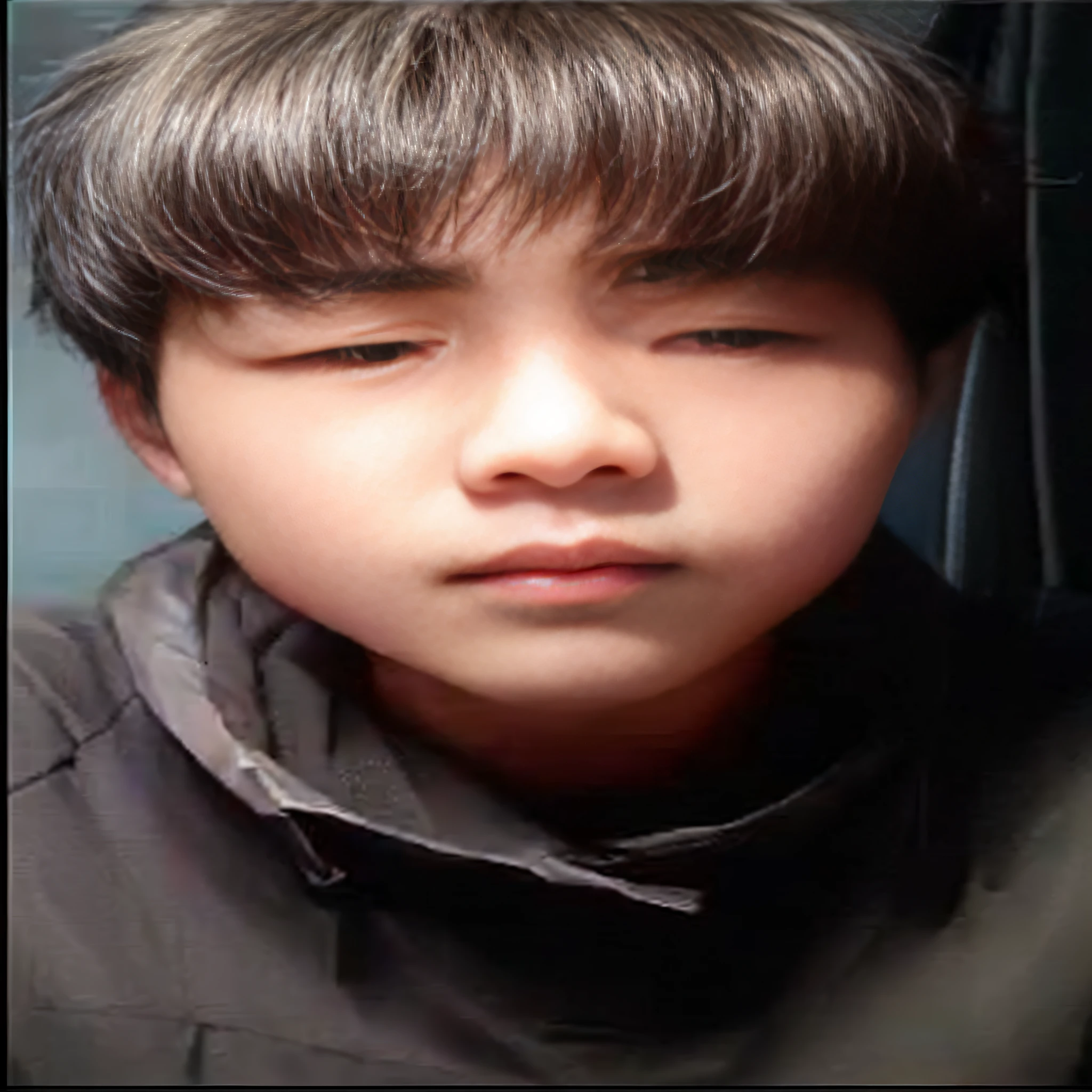 Allafed asian boy with black jacket and black scarf, 1 7 - year - old boy thin face, wan adorable korean face, South Korean male, Kim Do-young, personal profile picture, hong june hyung, jimin\'s right eyelid swollen, Shin Jinying, yanjun cheng, Ruan cute vtuber, young wan angel