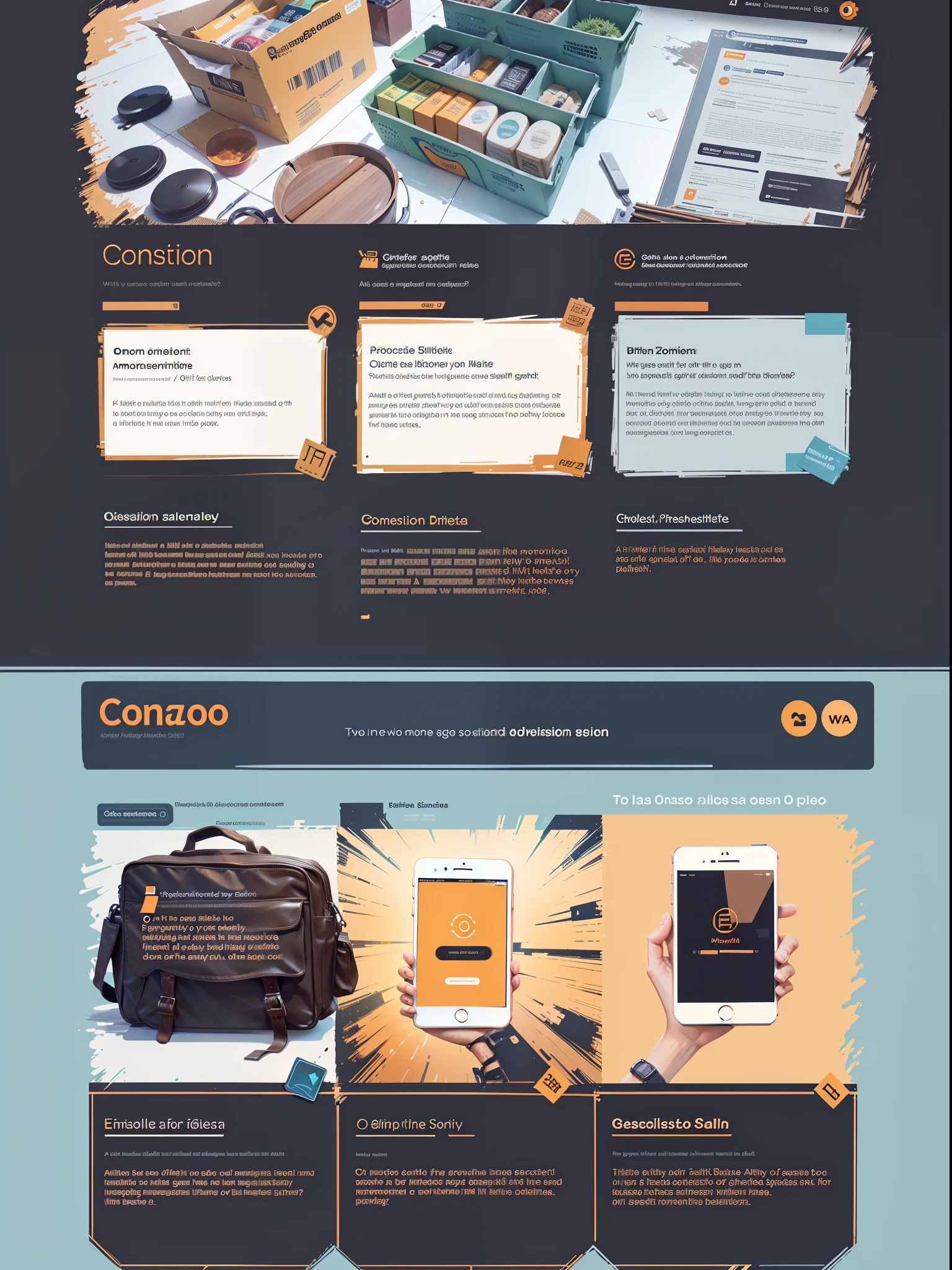 Create an example landing page for an Amazon product sales website that engages users from the get-go. Design a stunning banner at the top that captures the visitor's attention, using featured product images in different categories, as electronics, moda y hogar. The banner should include a clear call to action, como 'Explora Ahora' o 'Descubre Nuestras Ofertas'. Furthermore, Create individual sections representing the different product categories available, como 'Productos de Oficina', 'Productos para el Cabello', 'Productos para la Cocina' y 'Productos para el Hogar'. Each section should display a selection of relevant products with attractive images and concise descriptions. Utilizar colores que reflejen profesionalismo y modernidad, and make sure navigation is intuitive and easy to use. The design should be mobile-friendly and convey the diversity of products and services available on your website.."