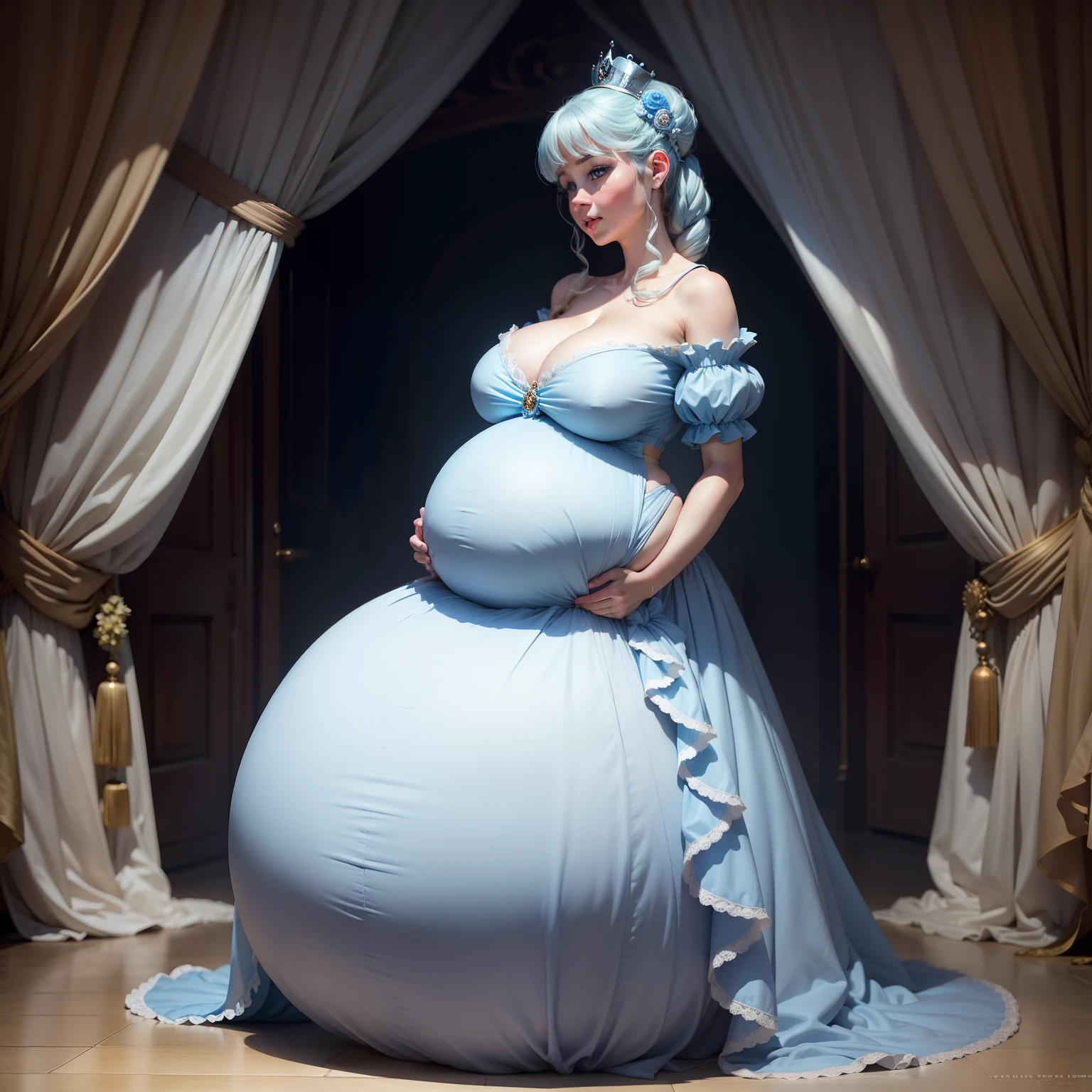 Cinderella , Largest Baby Bump pregnant, Largest boobs, nipple, cum,16 years girl, Big pregnant Belly, Big Pregnant girl, Largest Belly of Pregnant, huge pregnancy belly, Huge 9 months Pregnancy Belly, blue princess costume