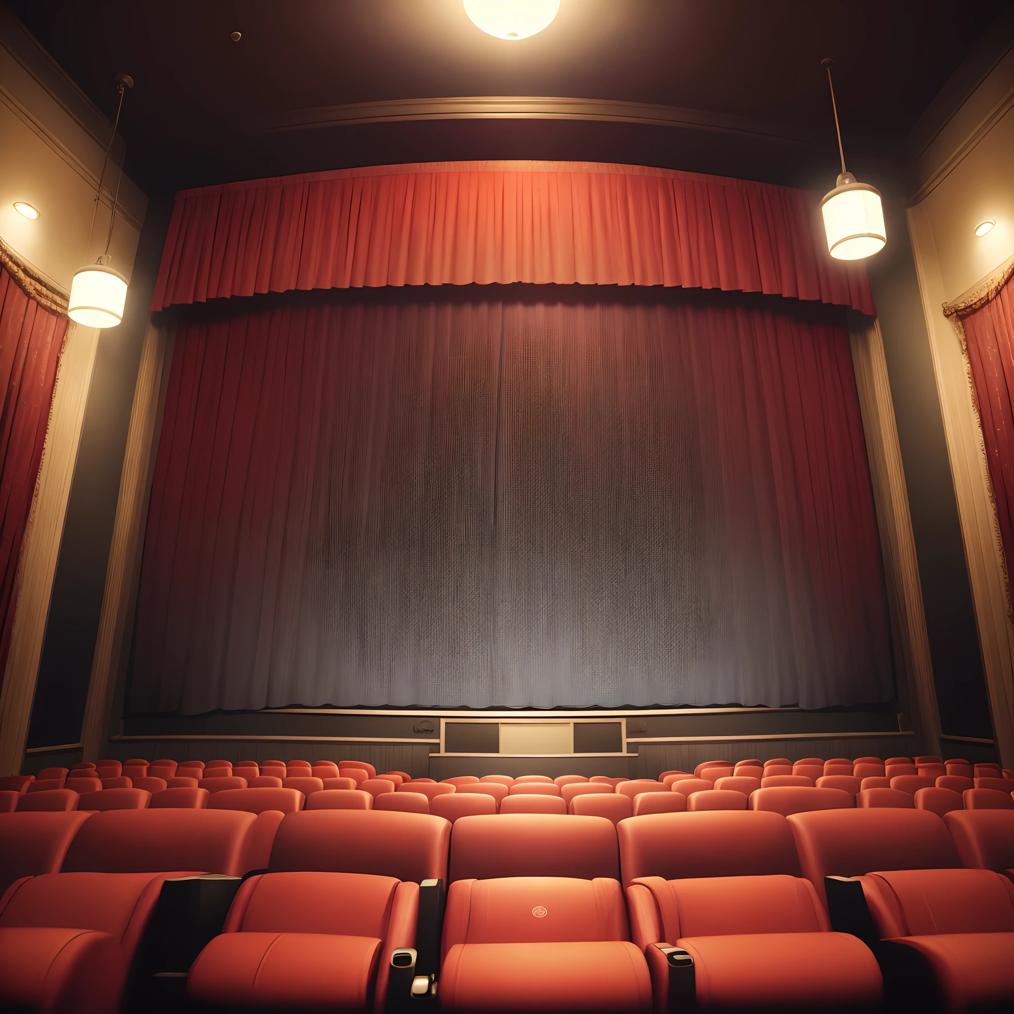 movie theatre　drapes　dark　Full of tomorrow