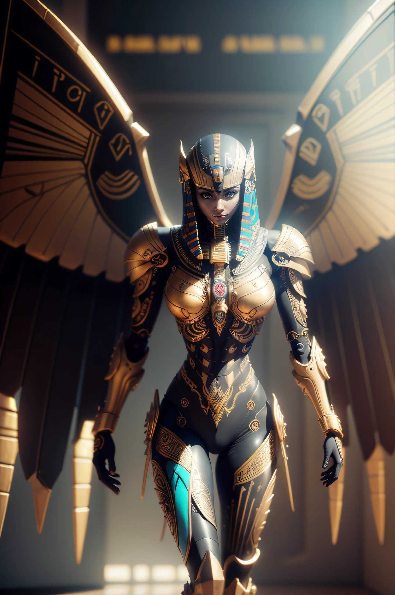 Egyptian with a pattern on his wings, Mechanicalgirl, Roboto ..3d, (biomachine:1.3), (Egyptian:1.2), Vivo, ..3d (Colorido:1.2), Hans Giger, (Zentangl:1.2), Granulado, extremamente detalhado , detalhes intrincados, dynamic lighting, fotorrealista, luz natural, H baixo, master part, circunstanciado, Futuristic, 8k.