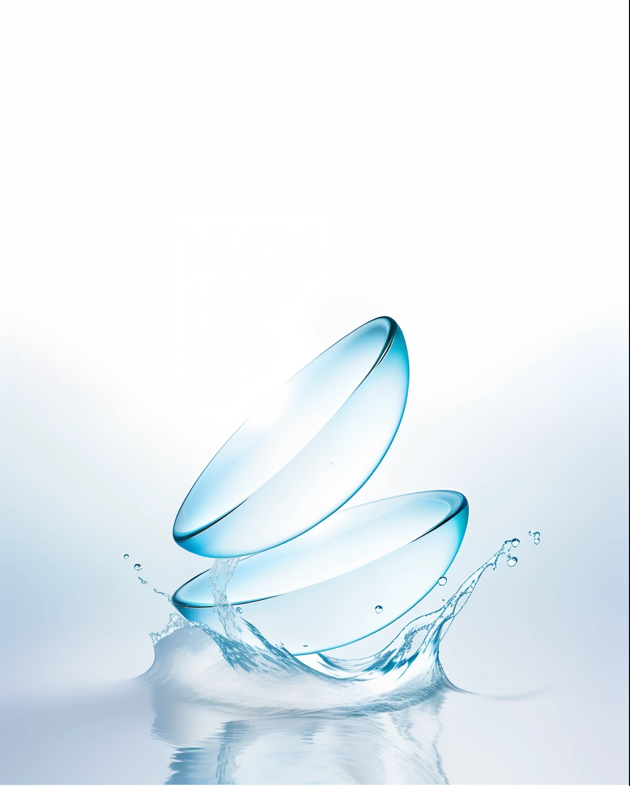 Two contact lenses in water sword gas splash, optical lenses, Water on the lens, drops of clean water, Water splashes, water in background, simulation of water splashes, liquid glass, water, shot of, author:Tadashi Nakayama, water splash, Realistic splashes, tansparent water, spherical lens, Soft lens