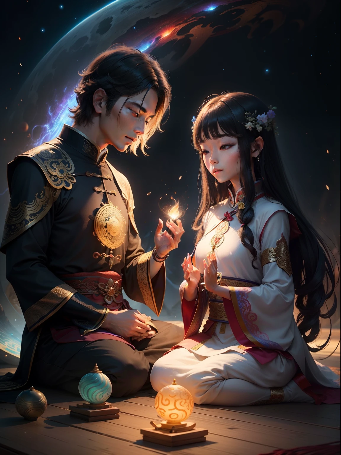Men and women meditating、Chinese mythology、Rainbow Universe、universes、Beautiful universe、Mystical art、Mysteries of the universe、Fantasyart、Distant Universe、The Abyss of the Universe、Lumiere、Shines、Inner peace、change