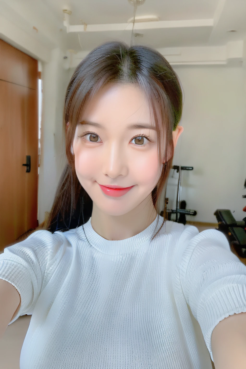 (8K, RAW photogr, highest quality),(epic realistic:1.5), one-girl, dynamicposes,Erotic face,The shirt,(A detailed eye:0.8),(looks into camera:1.4), (highest quality), (Best shade),intricately details,cinematic ligh,((highr:1.4)),Inside the, (longponytail,redheadwear:1.3),Dark Studio,(hdr:1.5),A detailed, dim colors, Freckles top quality, (Bright lighting: 0.7), tmasterpiece, Shoot at a large angle, RAW photogr (Pale 20-year-old German woman, looking at viewert), adolable, (nakeness, tousled, With bright red, Tousled Hair), (Sedentary), full-body portraits, s the perfect face, mesmerizing eyes, bright detail, Schmolund Lippen, (High skin detail), freckle, medium large breast, Hard , NSFW, Naked all over the body, shaved pubic hair , (Blue tones: 0.6), (Dirty: 0.8), (blood vess: 0.7), Tastenbeleuchtung, (The light from the back window is backlighted: 0.5), Medium depth of field, Canon 5D, 50mmlens, f/4 aperture, (ultra - detailed, complexdetails), foco nítido, pastelcolor, 8K, Absurd, 8 mm film, Kriegsfotografie,flirting with the camera