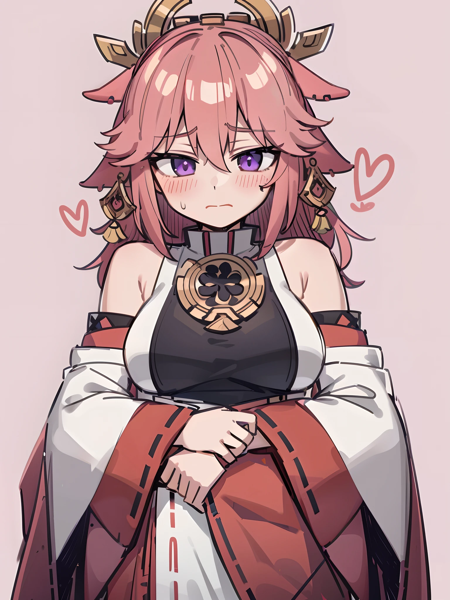 Anime girl with pink hair and purple eyes in a white shirt, Ayaka Genshin impact, Keqing from Genshin Impact, of a ramlethal valentine, ayaka game genshin impact, Portrait Chevaliers du Zodiaque Fille, cushart krentz, sakura haruno, knights of zodiac girl, Kushatt Krenz Key Art Women, Genshin