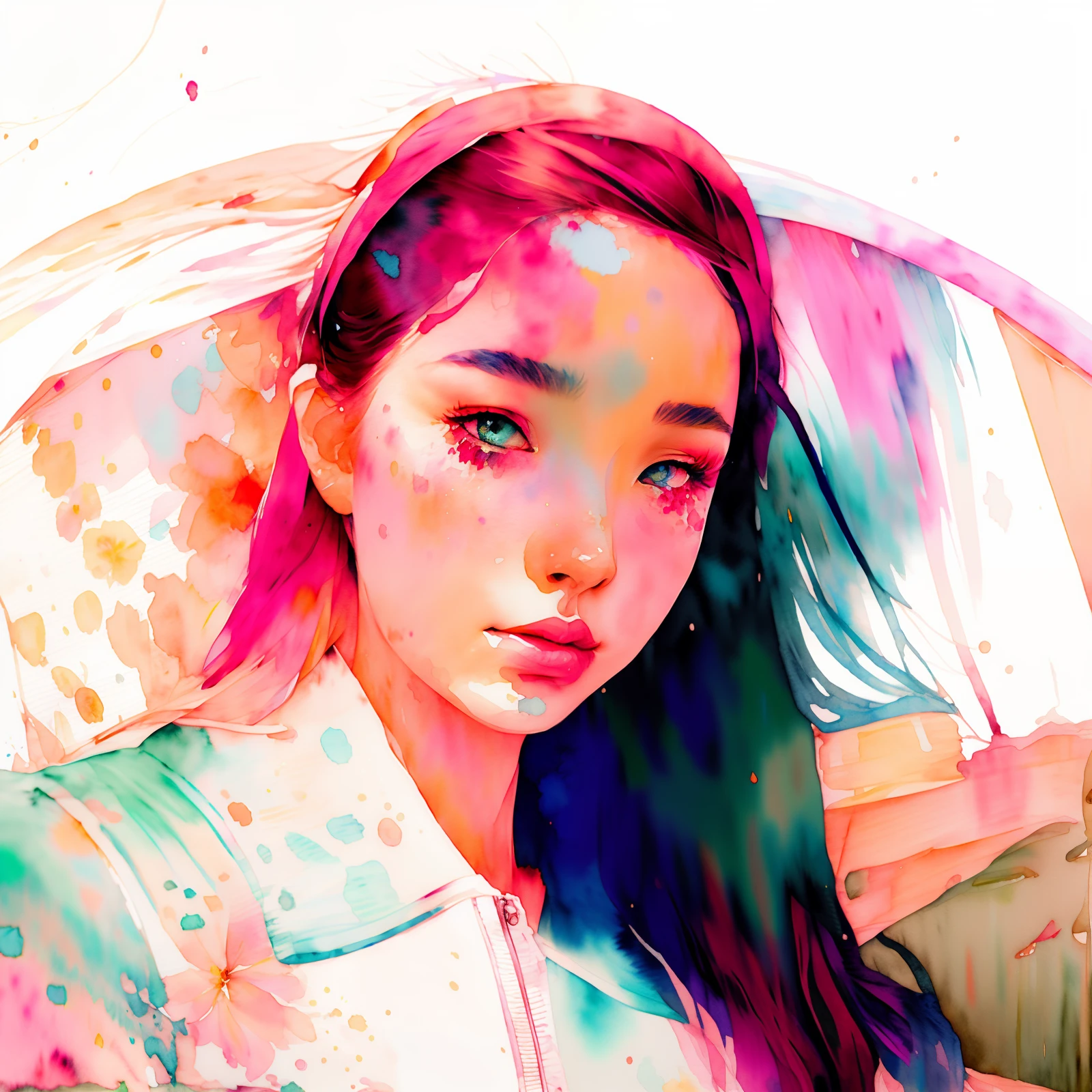 wtrcolor style, (rose) digital art, official art, blown by the wind, masterpiece, beautiful, ((watercolor)), paint splatter, intricate detail. Great detail, [dripping:0.7], Trending on Artstation, Rachel Walker