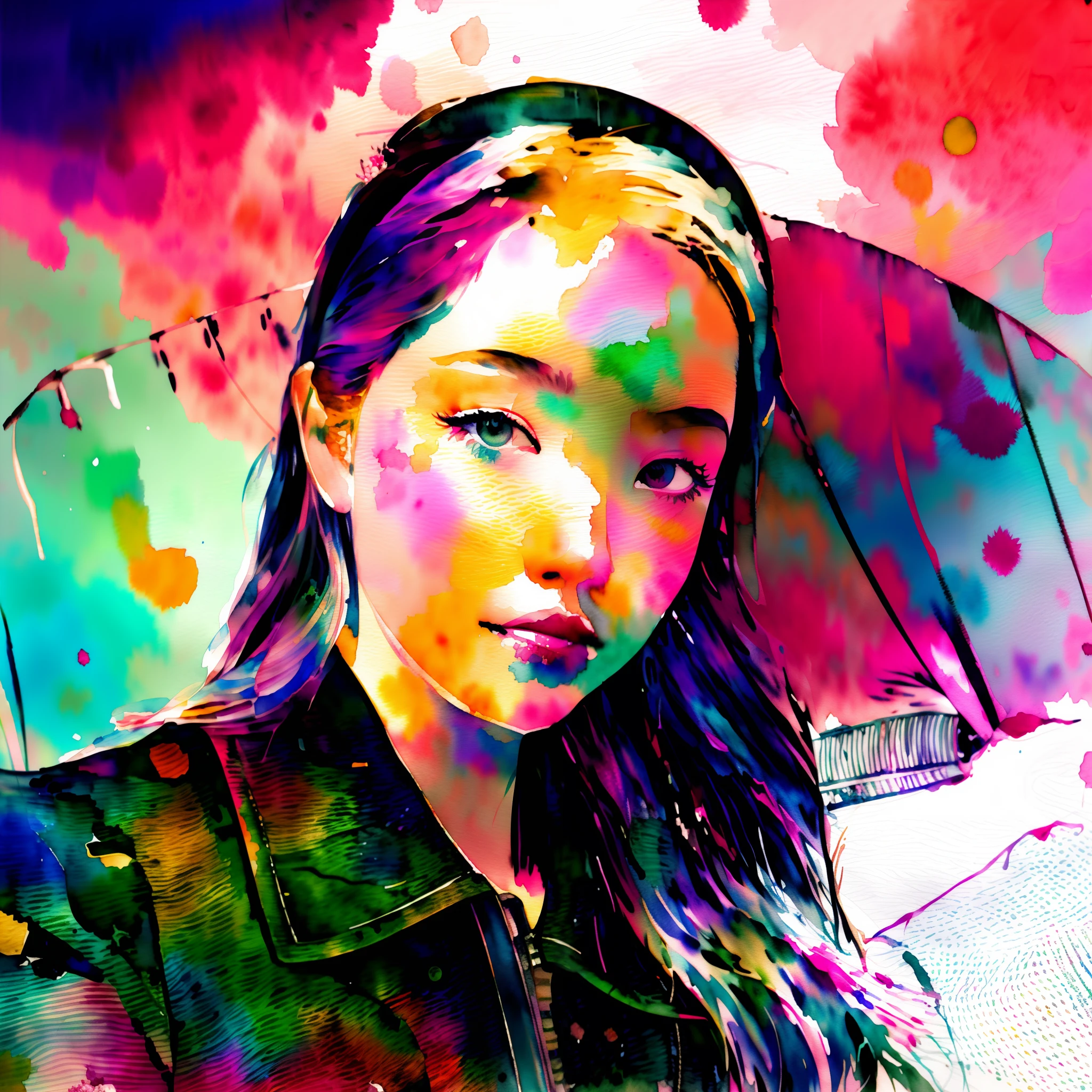 wtrcolor style, (rose) digital art, official art, blown by the wind, masterpiece, beautiful, ((watercolor)), paint splatter, intricate detail. Great detail, [dripping:0.7], Trending on Artstation, Rachel Walker