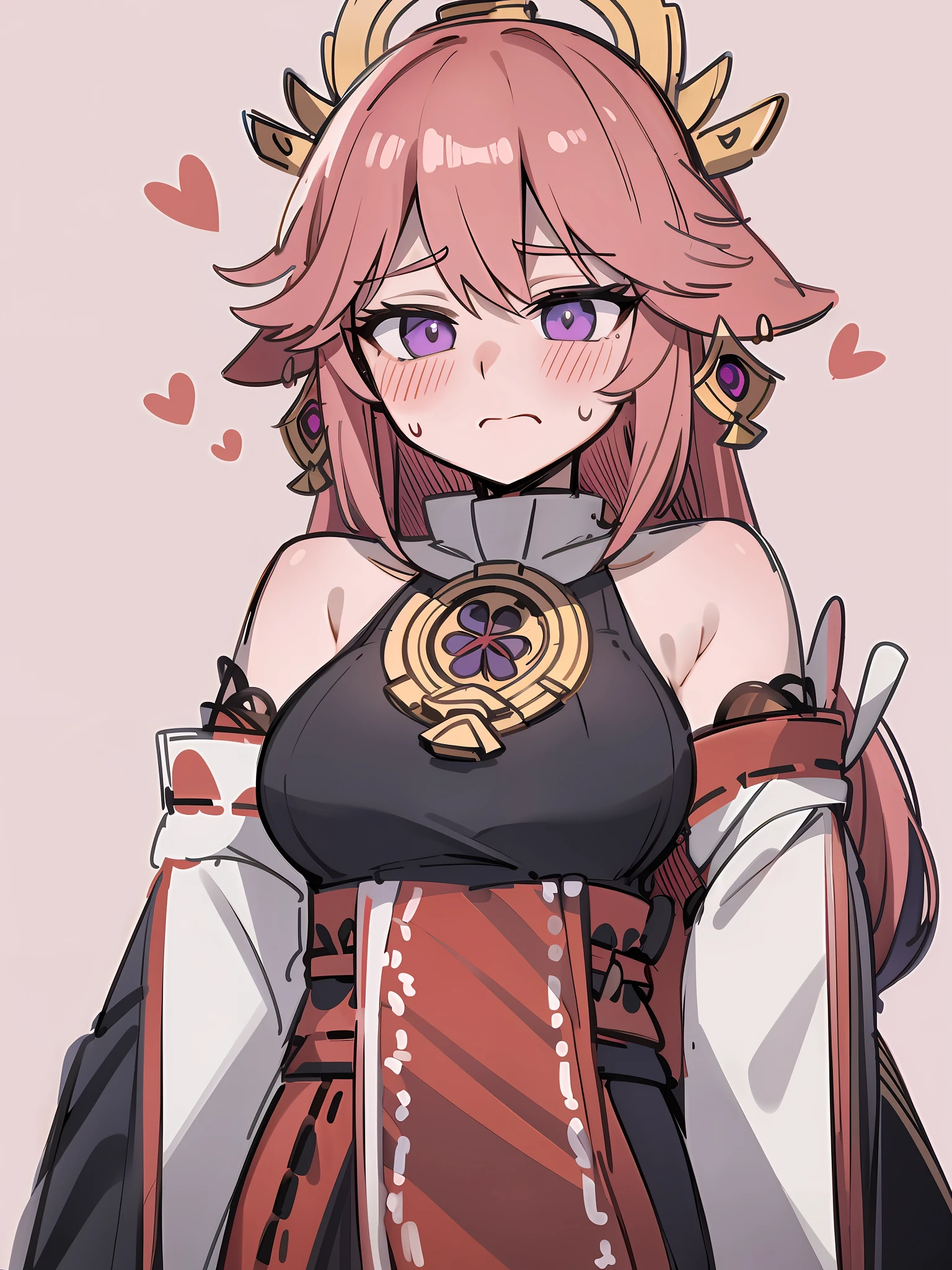 Chica de anime con cabello rosado y ojos morados sosteniendo una espada, Impacto de Ayaka Genshin, Keqing de Genshin Impact, Ayaka Game Genshin Impact, Genshin, of a ramlethal valentine, Arte Zerochan, Cushart Krentz, Zhongli de Genshin Impact, Marin Kitagawa Fanart, roguish smirk, Knights of the Zodiac Girl Portrait，Reflejo de los ojos, ojos brillantes, sonrojarse, excitado