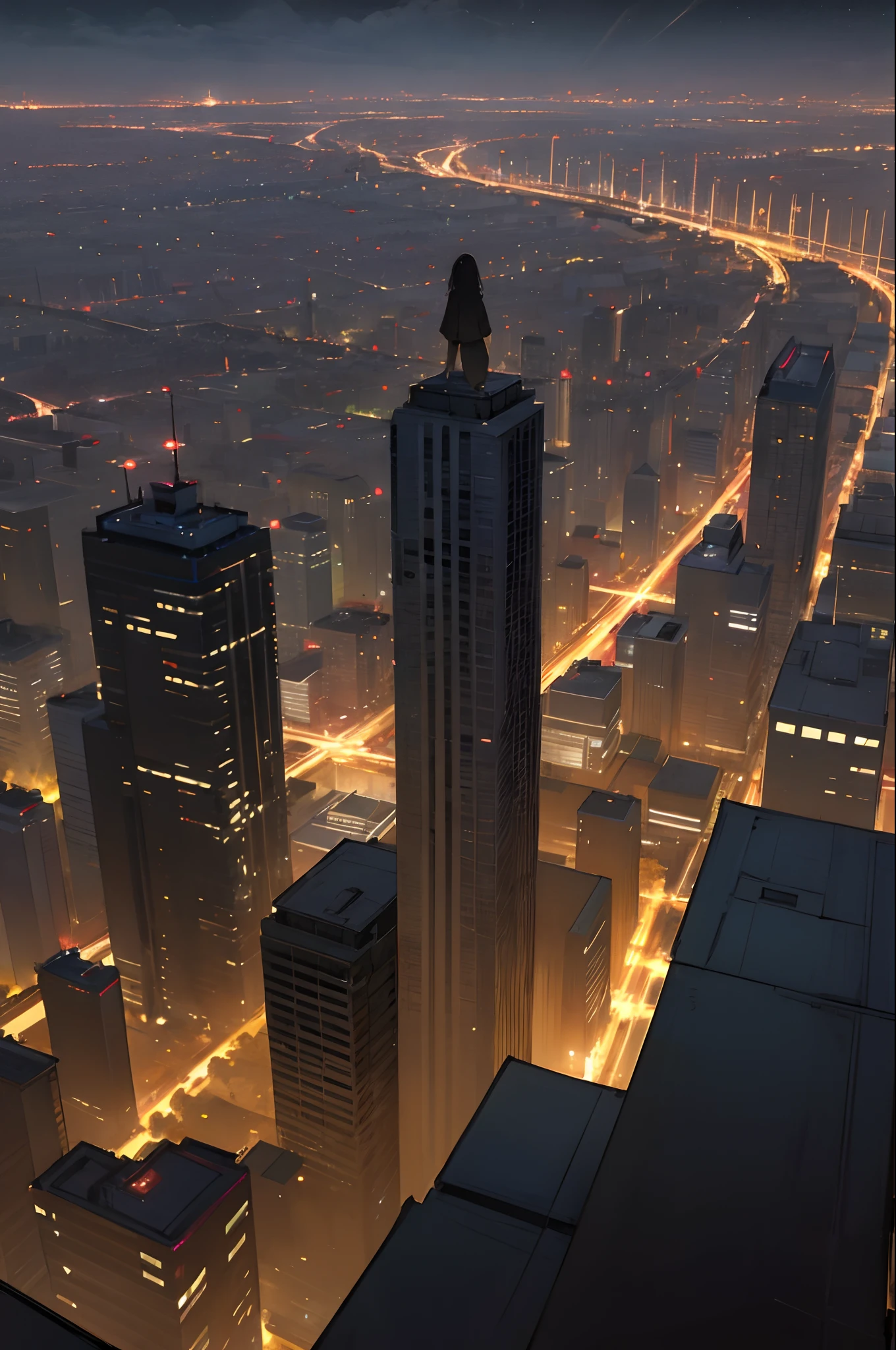 Loneliness,Night city,Alone,femele,