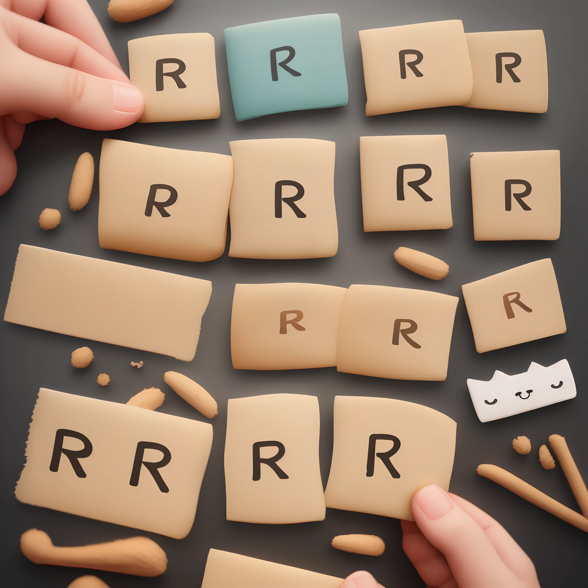 Create a cute logo with letter R