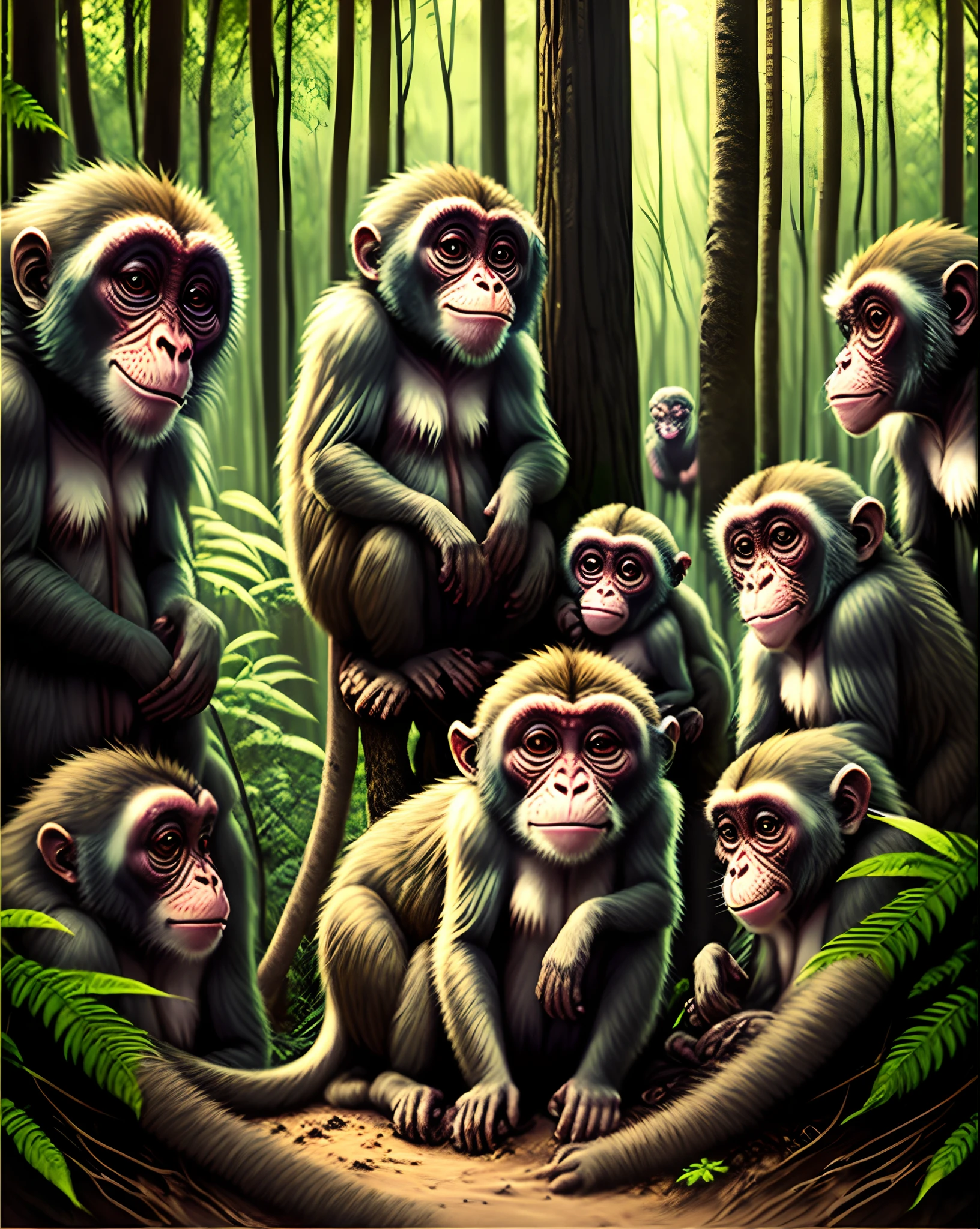 A girl surrounded by a huge group of male monkeys, Highest quality, figure, masterpiece, Very delicate and beautiful, Very clear, Extremely detailed CG, 8k, masterpiece with attention to detail, Highest quality, Official Art, Ultra Clear, Very detailed, High resolution, Beautiful detailed girl, Very detailedな目と顔, Beautiful fine details, Mature Woman、((((Wearing only tiny white micro panties、nude))), Wearing only tiny white micro panties,topless、 (Beautifully shaped big breasts)))),( (Beautifully shaped big breasts)))),( Beautifully shaped big breasts)))),( (huge breasts of beautiful shape)))),( ( ( topless)), ((Slim and large)))),((Huge blonde sexy gal)),(Lustrous fair skin)))), skinny, (((Sexy smile))),Ecstatic smile、blush、Very red cheeks、Long multicolored bangs、Only the tips of the hair are pink、 (((lots of heartマーク, heart, heartマーク))), Looking at the audience, Look forward, (((Slender Super Large)), Perfect Style, (((Seduce))), emphasize, 股間emphasize, Sitting, ( ( Sexy pose)))), (((Surrounded by a large number of crowded male monkeys)))), ((Packed with so many super-masses of male monkeys)), ((He is seen surrounded by a large group of male monkeys.)), (((He is surrounded by a massive group of male monkeys, so densely packed that they fill the entire space.))), ( In the background, a herd of male monkeys is crowded together, filling the entire screen.), A huge group of male monkeys swarming in all directions, At the top, a group of giant male monkeys, end, about, He is surrounded by a group of male monkeys so densely packed together that there is no space between them., (((A huge group of male monkeys fills the entire area.)), (Surrounded by a large number of crowded male monkeys)))), (( Many male monkeys in groups)), ((He is seen surrounded by a large group of male monkeys.)), (((Surrounded by a horde of male monkeys so densely packed that they filled the entire space.))), (In the background, a herd of male monkeys is crowded together, filling the entire screen.), A huge group of male monkeys swarming in all directions, A huge group of densely packed male monkeys, Down, about, He is surrounded by a group of male monkeys so densely packed together that there is no space between them., ((A huge group of male monkeys occupying the entire area)), ((A huge group of male monkeys crowding together)), ((Surrounded by a large group of male monkeys)), (Surrounded by a horde of male monkeys so densely packed that they filled the entire space.))), ( In the background, a herd of male monkeys is crowded together, filling the entire screen.), A huge group of male monkeys swarming in all directions, A huge group of male monkeys crowded at the summit, end, about, He is surrounded by a group of male monkeys so densely packed together that there is no space between them.