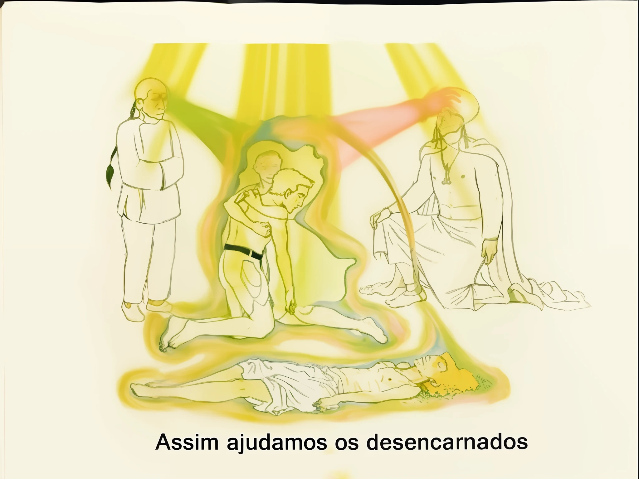 Arafed drawing of a man kneeling on a corpse, desenho, Asuras, Ter, by Oswaldo Viteri, Imagens, Subiu, Directed by: Caesar Andrade Faini, Asencio, Aum, by André Castro, absurdos, Directed by: August Černigoj, by Rodolfo Amoedo, ayahuasca
