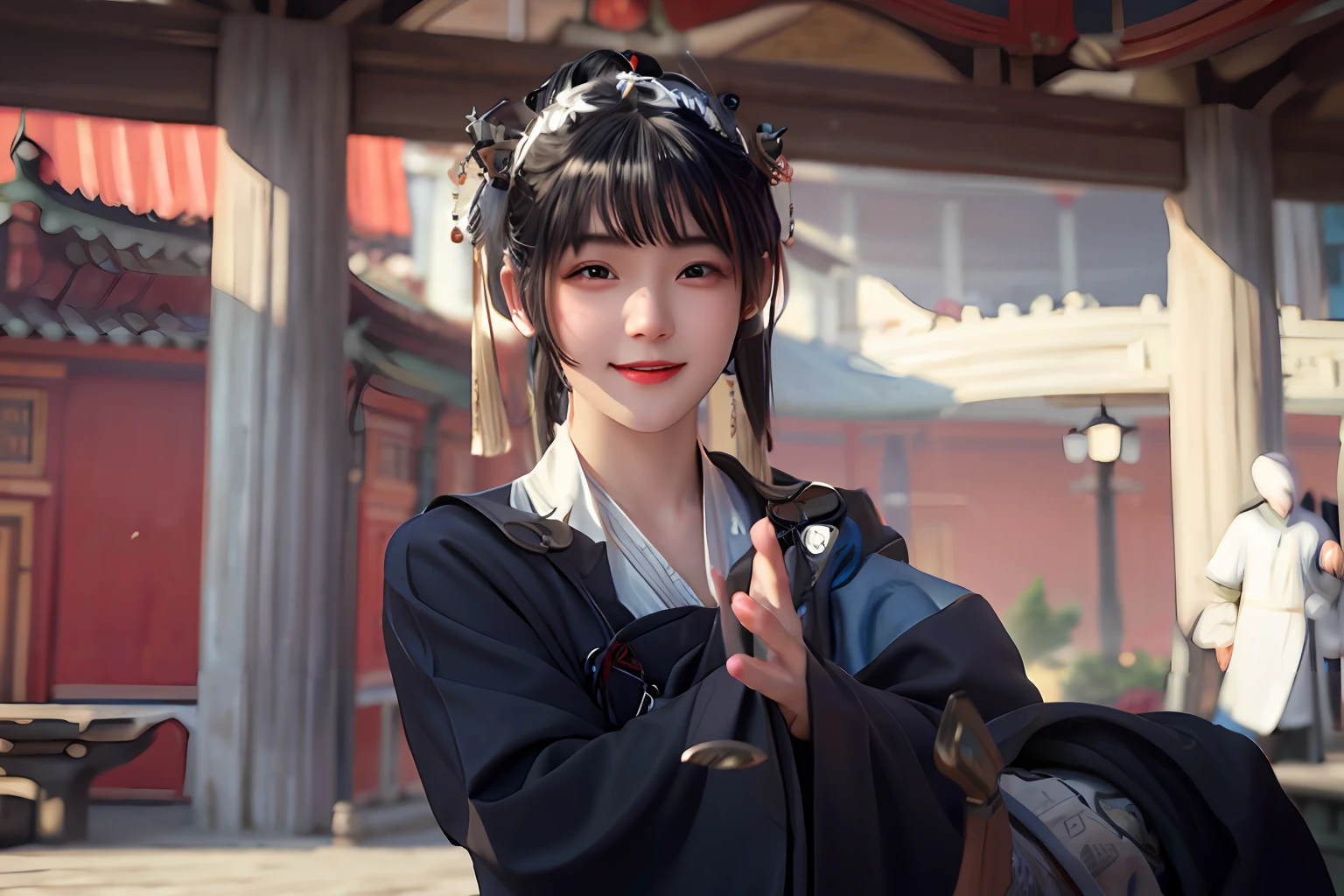 A girl in Hanfu, White Hanfu, Hanfu, Wearing ancient Chinese clothes, with acient chinese clothes, Traditional Chinese clothing, Chinese costume, China Princess, wearing ornate silk clothes,black hair, hair bobbles, wince, light smile, ear blush, fang, white hair, Surrealism, drop shadow, anaglyph, stereogram, tachi-e, pov, atmospheric perspective, super detail, ccurate, UHD, textured skin, high details, award winning
black hair, hair bobbles, wince, light smile, ear blush, fang, white hair, fingersmile, Surrealism, drop shadow, anaglyph, stereogram, tachi-e, pov, atmospheric perspective, super detail, ccurate, UHD, textured skin, high details, award winning
black hair, hair bobbles, wince, light smile, ear blush, fang, white hair, fingersmile, pointy ears, Surrealism, drop shadow, anaglyph, stereogram, tachi-e, pov, atmospheric perspective, super detail, ccurate, UHD, textured skin, high details, award winning
black hair, hair bobbles, wince, light smile, ear blush, fang, white hair, fingersmile, pointy ears, mismatched pupils, Surrealism, drop shadow, anaglyph, stereogram, tachi-e, pov, atmospheric perspective, super detail, ccurate, UHD, textured skin, high details, award winning