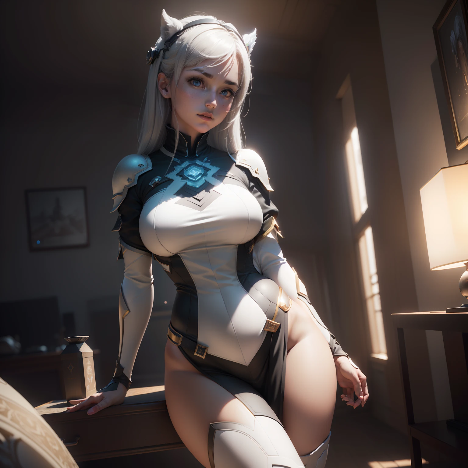 (Best Quality), ((Masterpiece), (Detail: 1.4), 3D, A Beautiful Female Figure, HDR (High Dynamic Range), Ray Tracing, NVIDIA RTX, Super-Resolution, Unreal 5, Subsurface Scattering, PBR Texture, Post-processing, Anisotropic Filtering, Depth of Field, Maximum Clarity and Sharpness, Multi-layer Texture, Albedo and Highlight Mapping, Surface Coloring, Accurate Simulation of Light-Material Interactions, Perfect Proportions, Octane Render, Bicolor Light, Large Aperture, Low ISO, White Balance, Rule of Thirds, 8K RAW,
