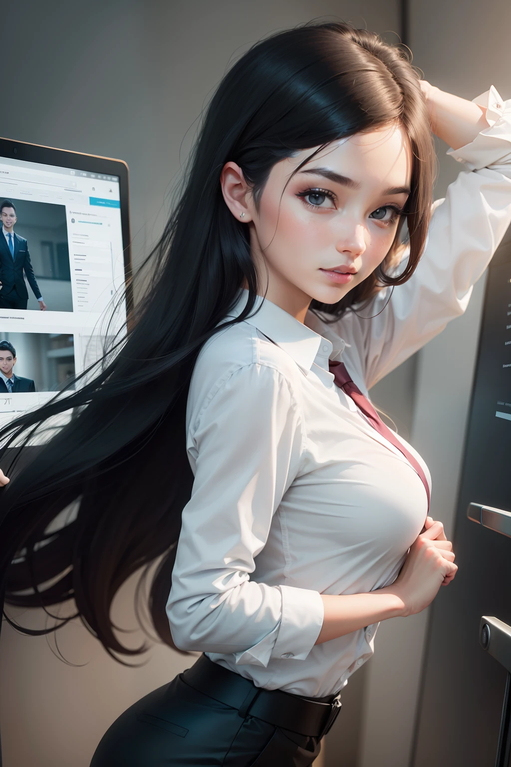 "Create the business avatar for business management video"