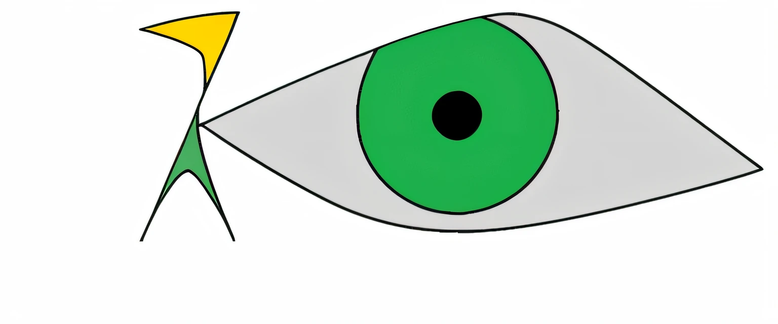 A closeup of a cartoon eye with a green and yellow iris, olho amarelo, um olho reptiliano, eyes are yellow, pupilas amarelas, single eye, um olho amarelo e um olho azul, olhos amarelos esmeralda, grandes olhos amarelos, olho wedjat, seus olhos brilhando amarelo, olhos amarelos, olho centrado, um olho, pupila redonda, Olho Verde, cartonn style,