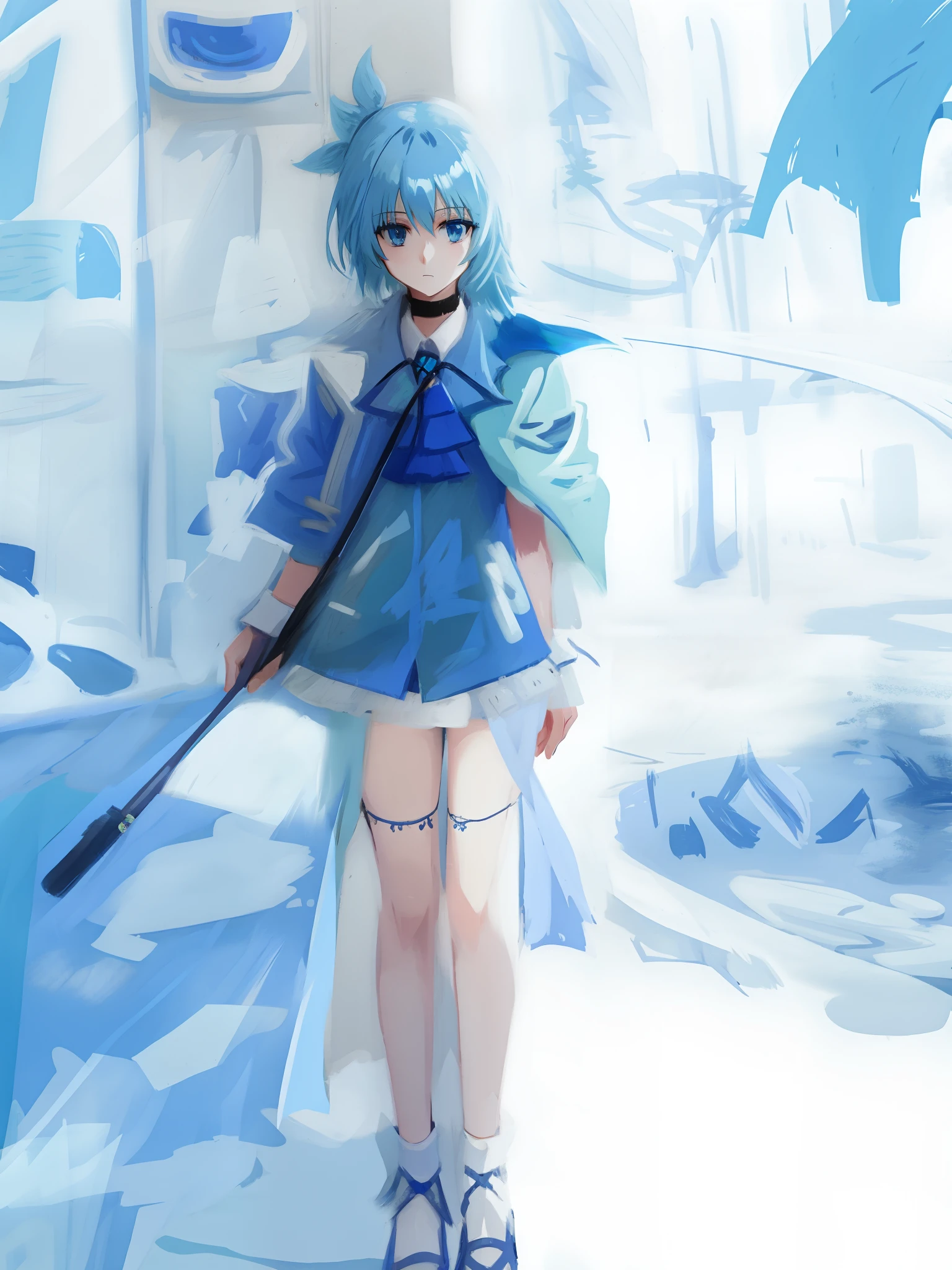 blue hairs,blue color eyes