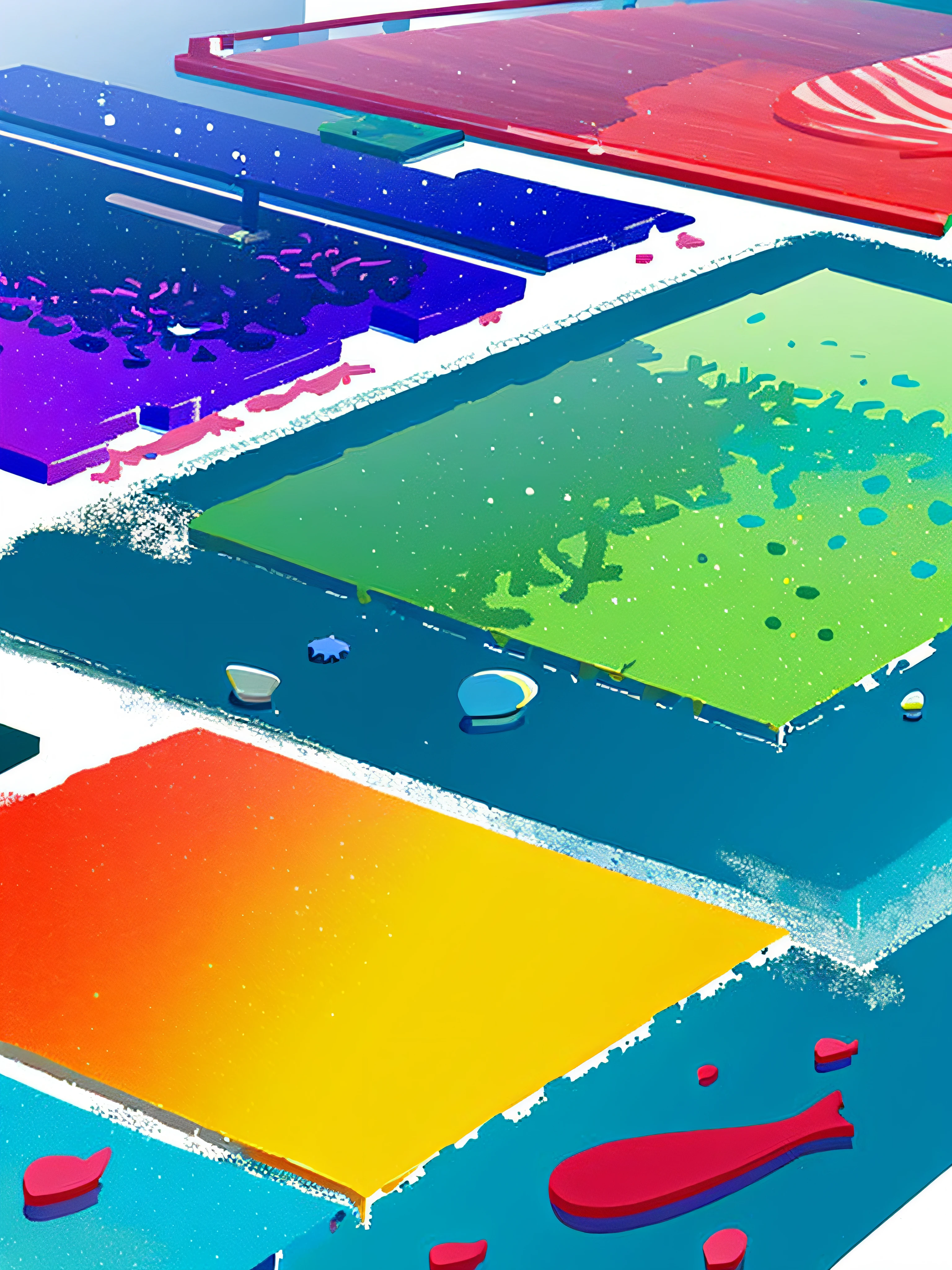 holographic,Coral tones,Use abstract patterns or textures that are related to art or museum themes,This could be something like a canvas texture, brush strokes, or art-related symbols arranged in an aesthetically pleasing manner,