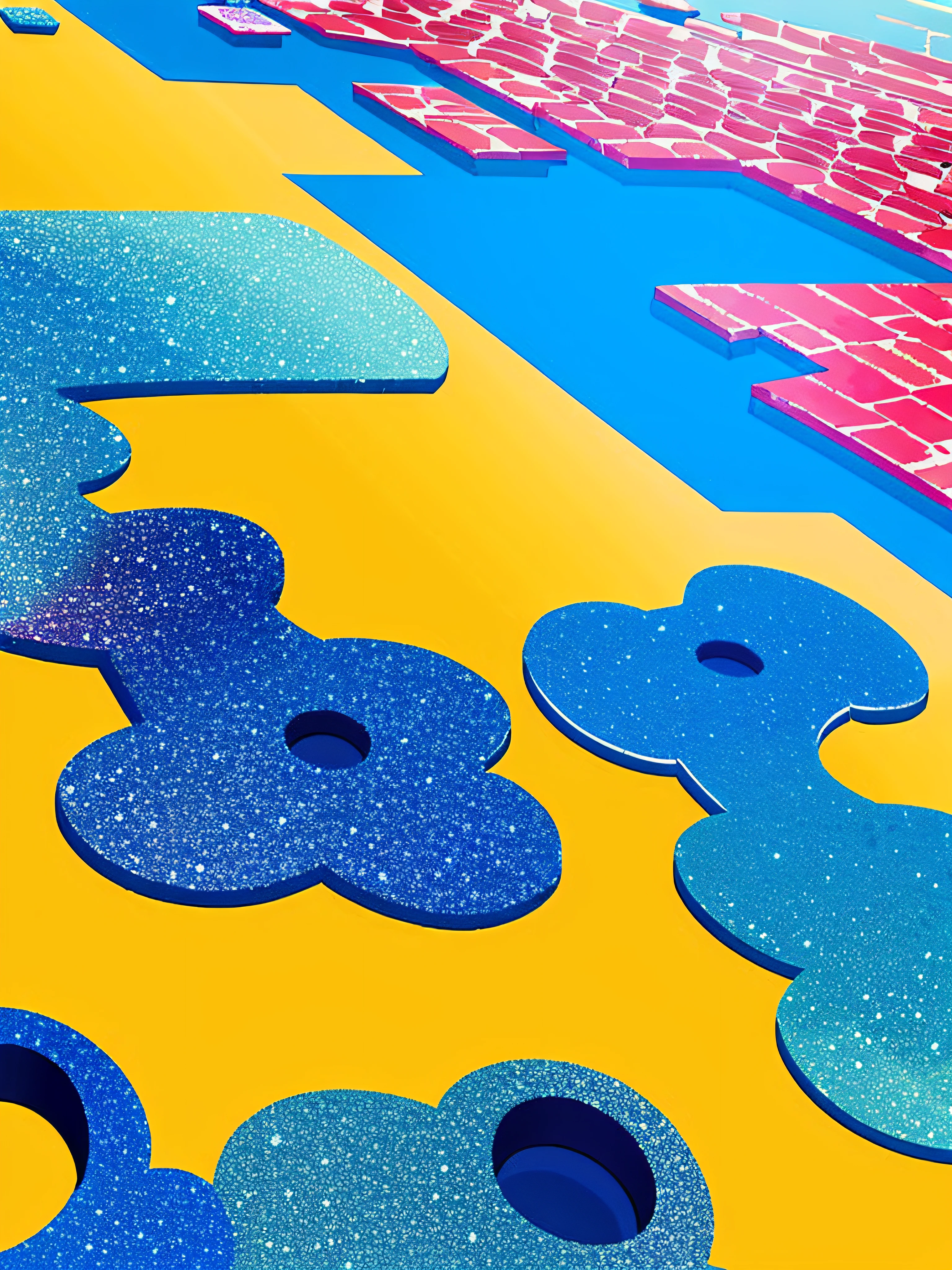 holographic,Coral tones,Use abstract patterns or textures that are related to art or museum themes,This could be something like a canvas texture, brush strokes, or art-related symbols arranged in an aesthetically pleasing manner,