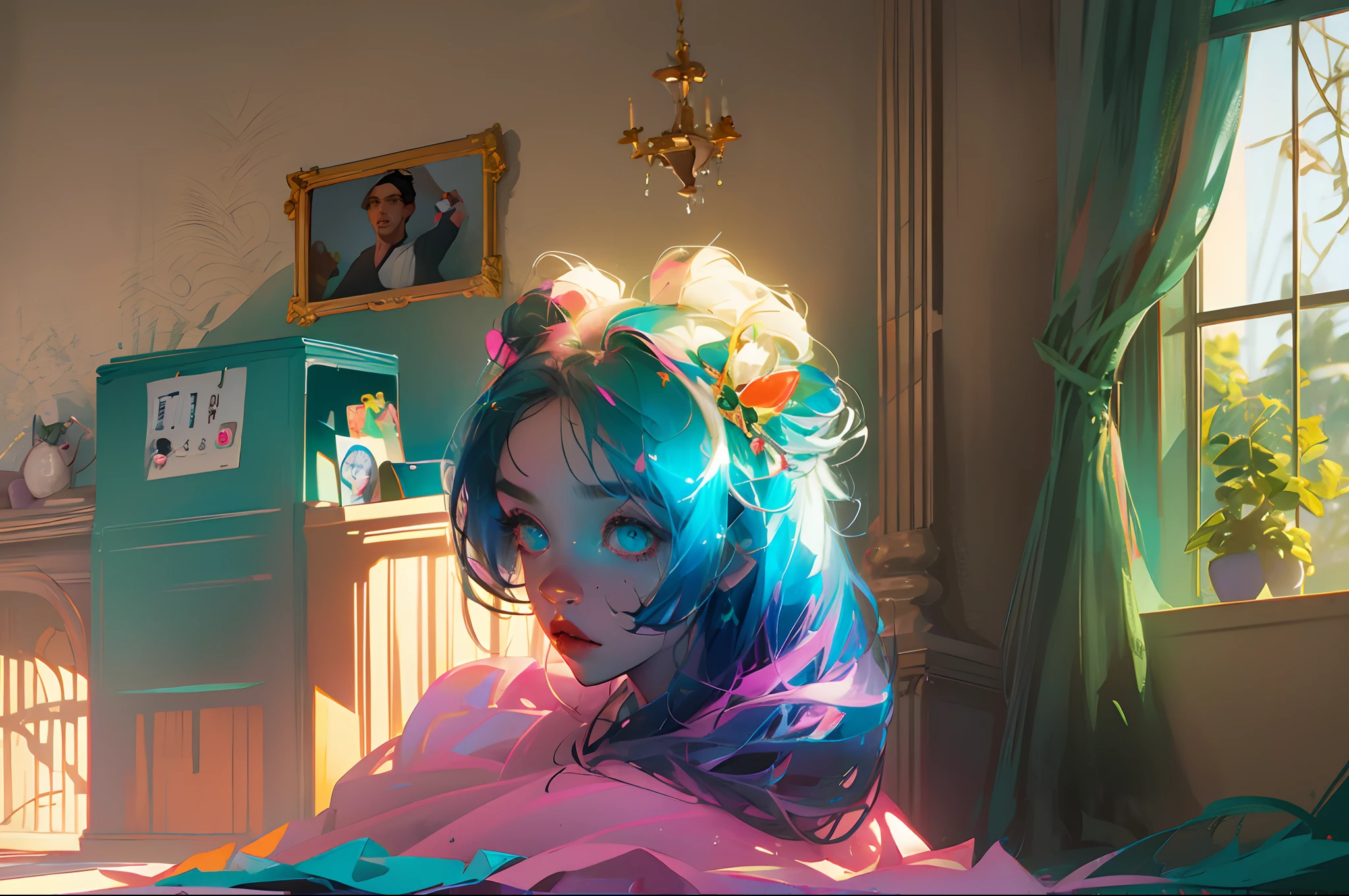 The girl is naked，Sit in front of you --auto