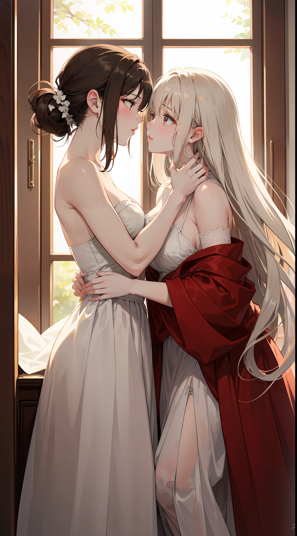 Lesbians having sex in a bar