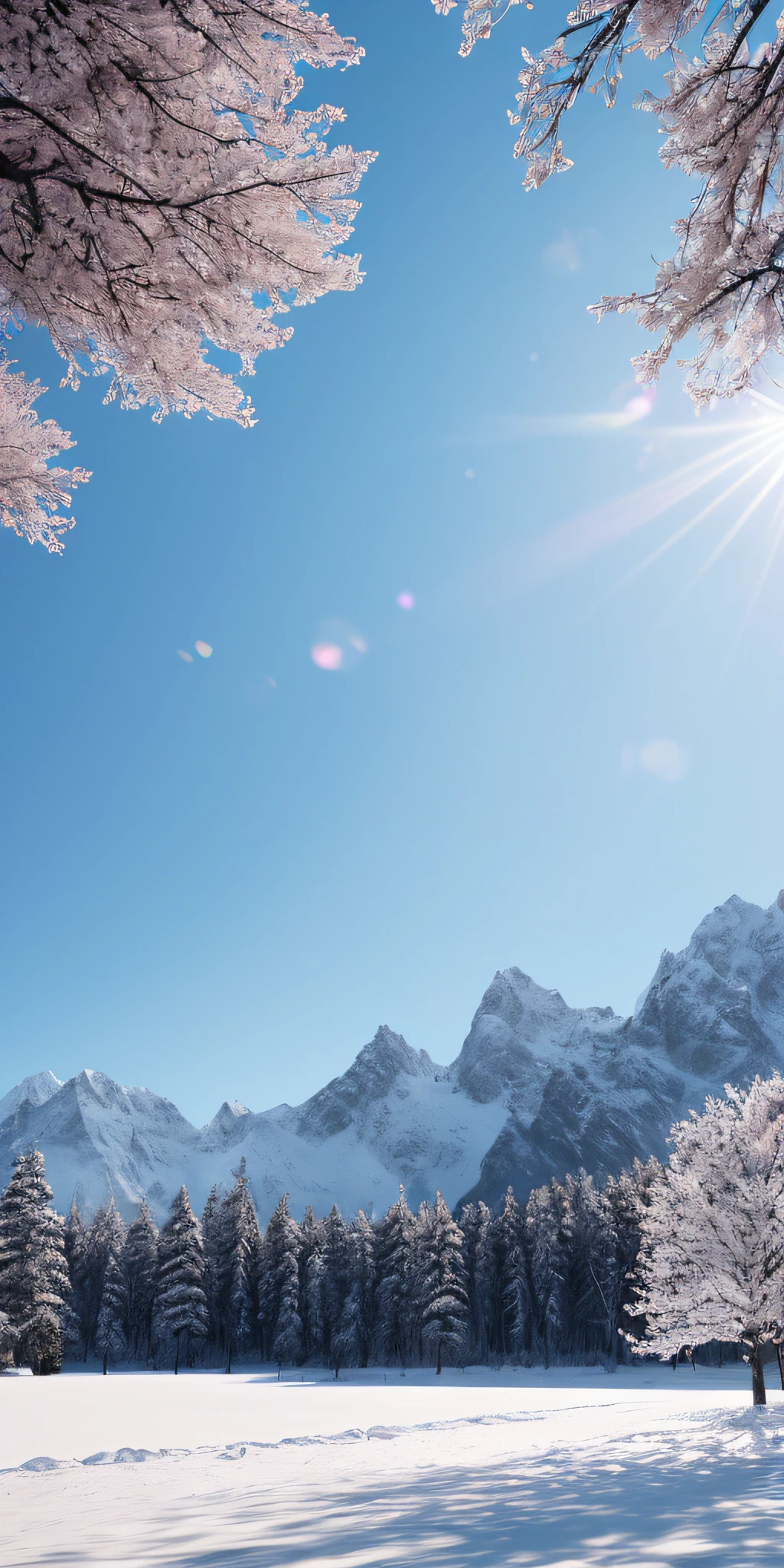 tmasterpiece,Best quality at best,high qulity,非常详细的 CG 统一 8k 壁纸,stillness,Cold climate,Peaceful beauty,snow mountains,Yuki,lakes,Winters,tree branch,Bokeh,Depth field, hdr, full bloom, color difference, Photorealistic, Extremely detailed, Popular on artstation, Popular on CGsociety, complex, High detail, Dramatic, halfway art