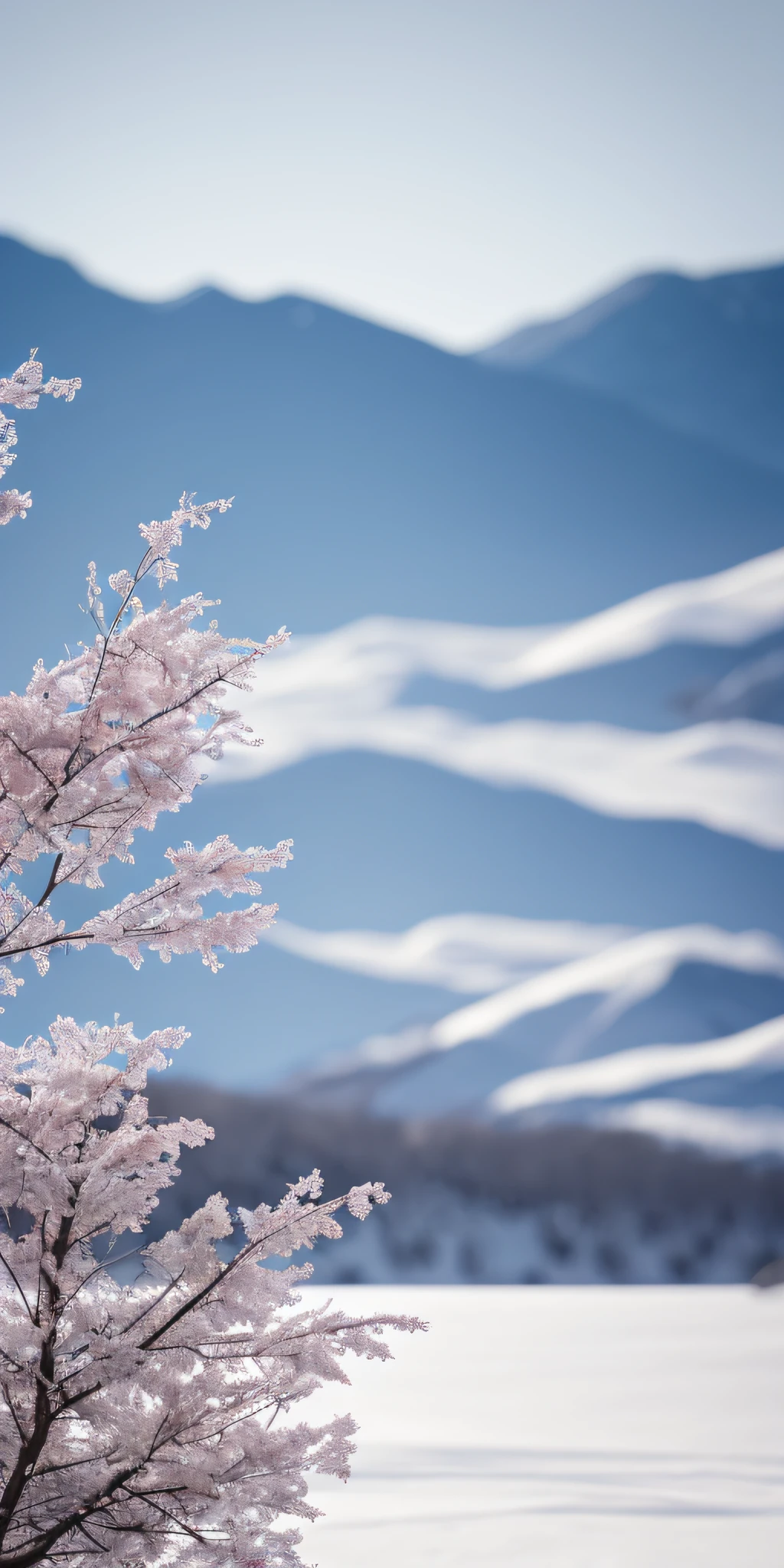 tmasterpiece,Best quality at best,high qulity,非常详细的 CG 统一 8k 壁纸,stillness,Cold climate,Peaceful beauty,snow mountains,Yuki,lakes,Winters,tree branch,Bokeh,Depth field, hdr, full bloom, color difference, Photorealistic, Extremely detailed, Popular on artstation, Popular on CGsociety, complex, High detail, Dramatic, halfway art