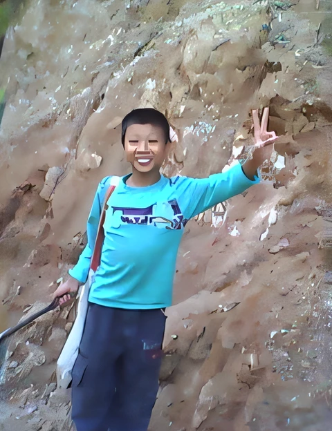 Smiling woman standing in front of the rock wall with her hands raised, onthe mountain, xintong chen, Leng Jun, kakar cheung, jinyiwei, ren heng, With a happy expression, qiangshu, liang mark, tang mo, zeng fanzh, ayan nag, nanquan, Qiu Fang, ruxing gao, Yan