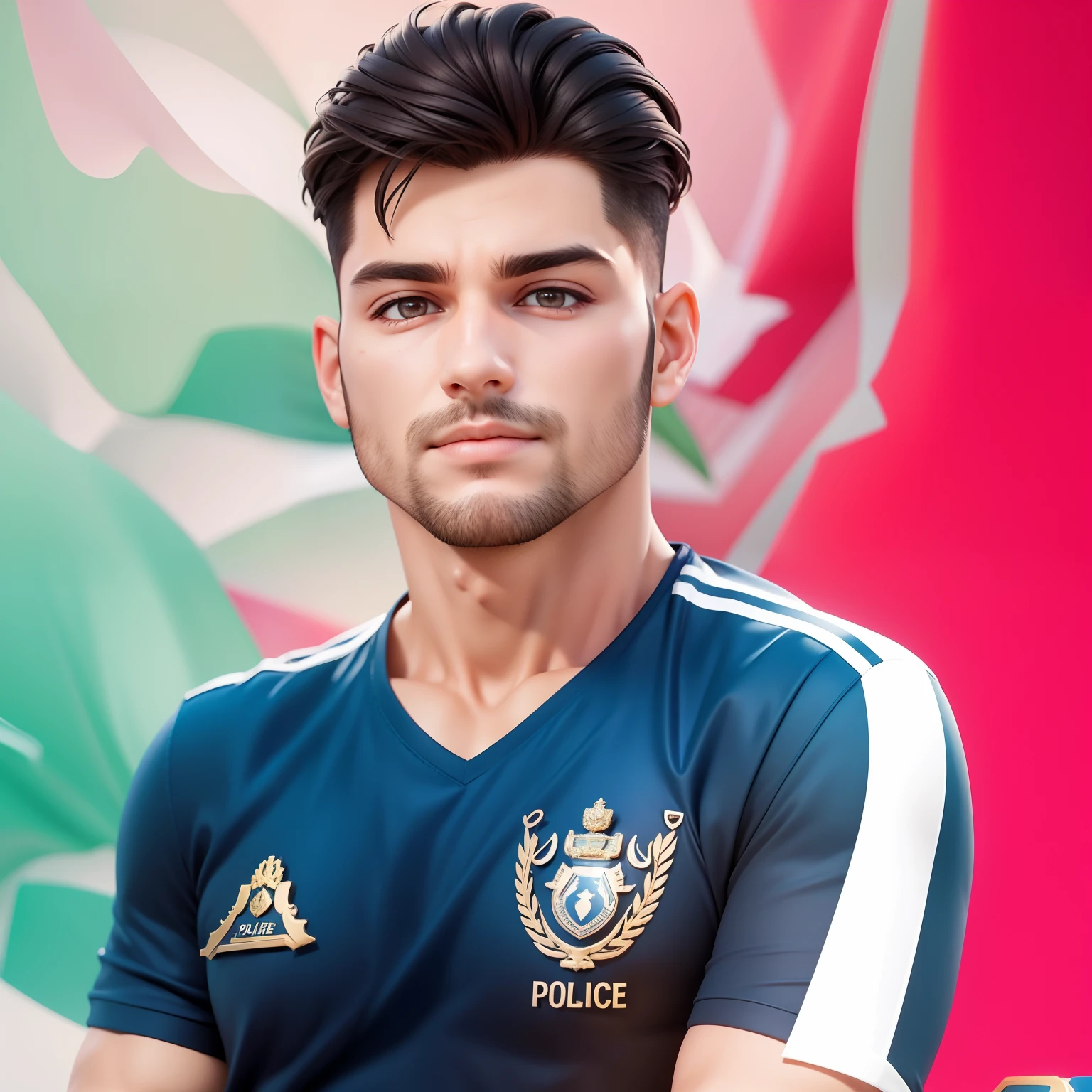 handsome boy realistic face, k ultra realistic Police