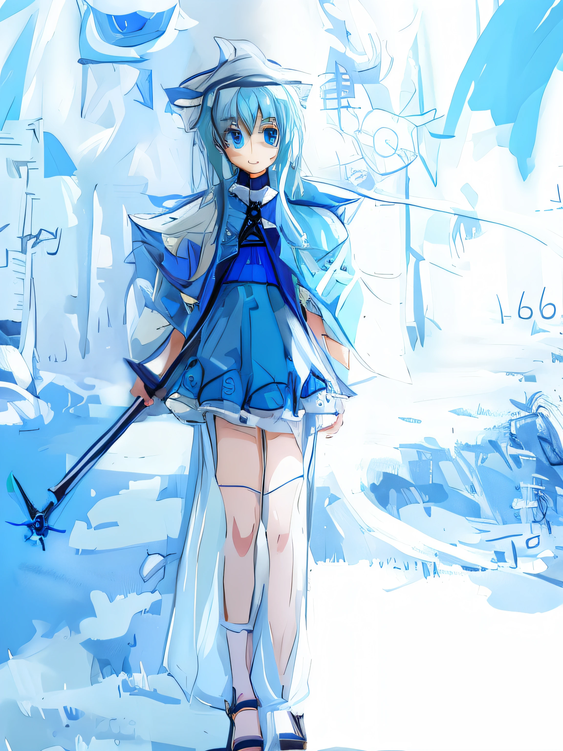 blue hairs,blue color eyes