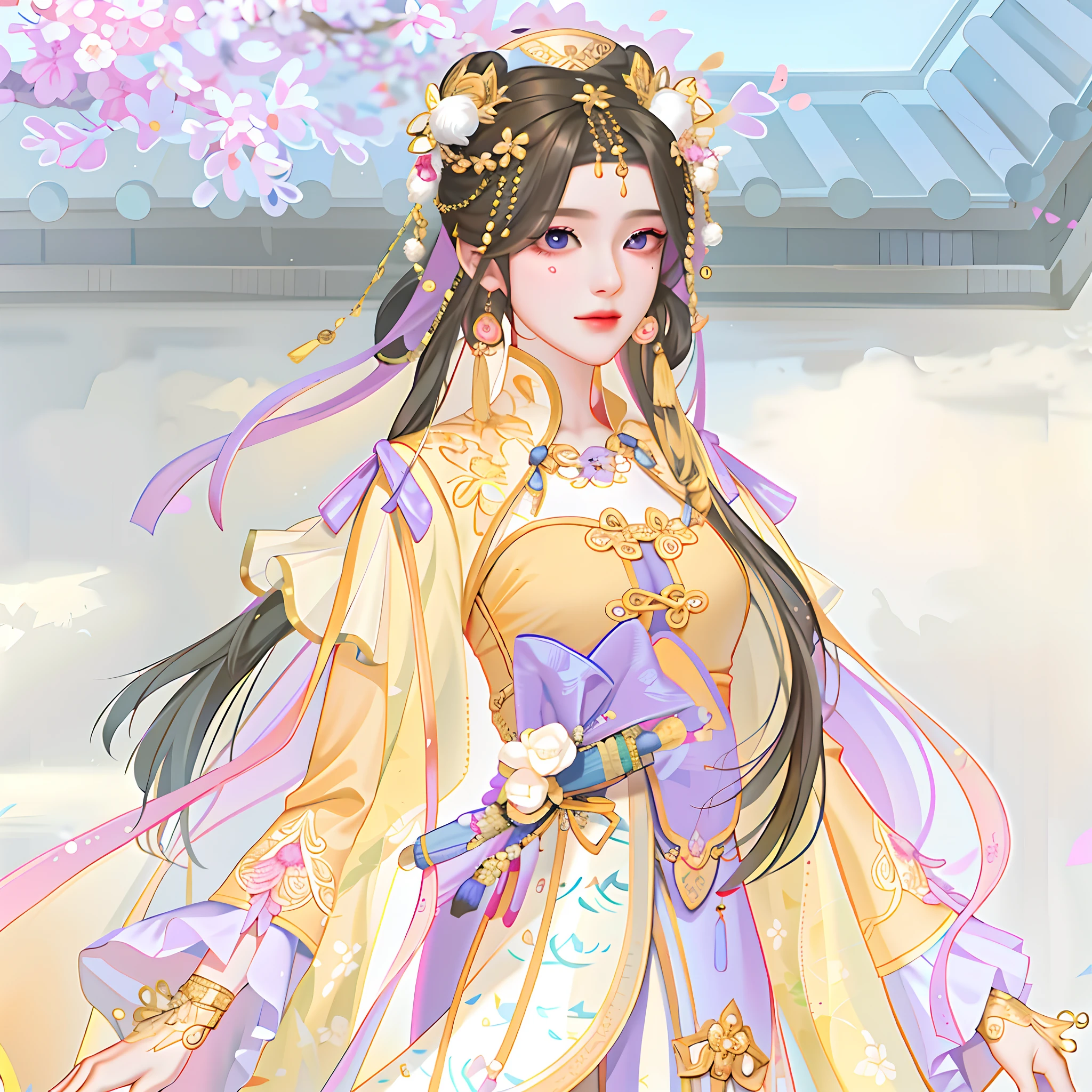 oriental girl,Works of masters,Best picture quality,Higher quality,high detal, 超高分辨率, 8K分辨率, depth of fields, cinematic photogtaphy, intricately details, carefully, meticuloso, glorious, max detail, extreme beautiful, (((1girll, 独奏))), 18yr old, long whitr hair, brunette color hair, white skinned, A picture, tmasterpiece, (Best picture quality), Higher quality, high detal, 超高分辨率, in a panoramic view, Exquisite facial features, s the perfect face