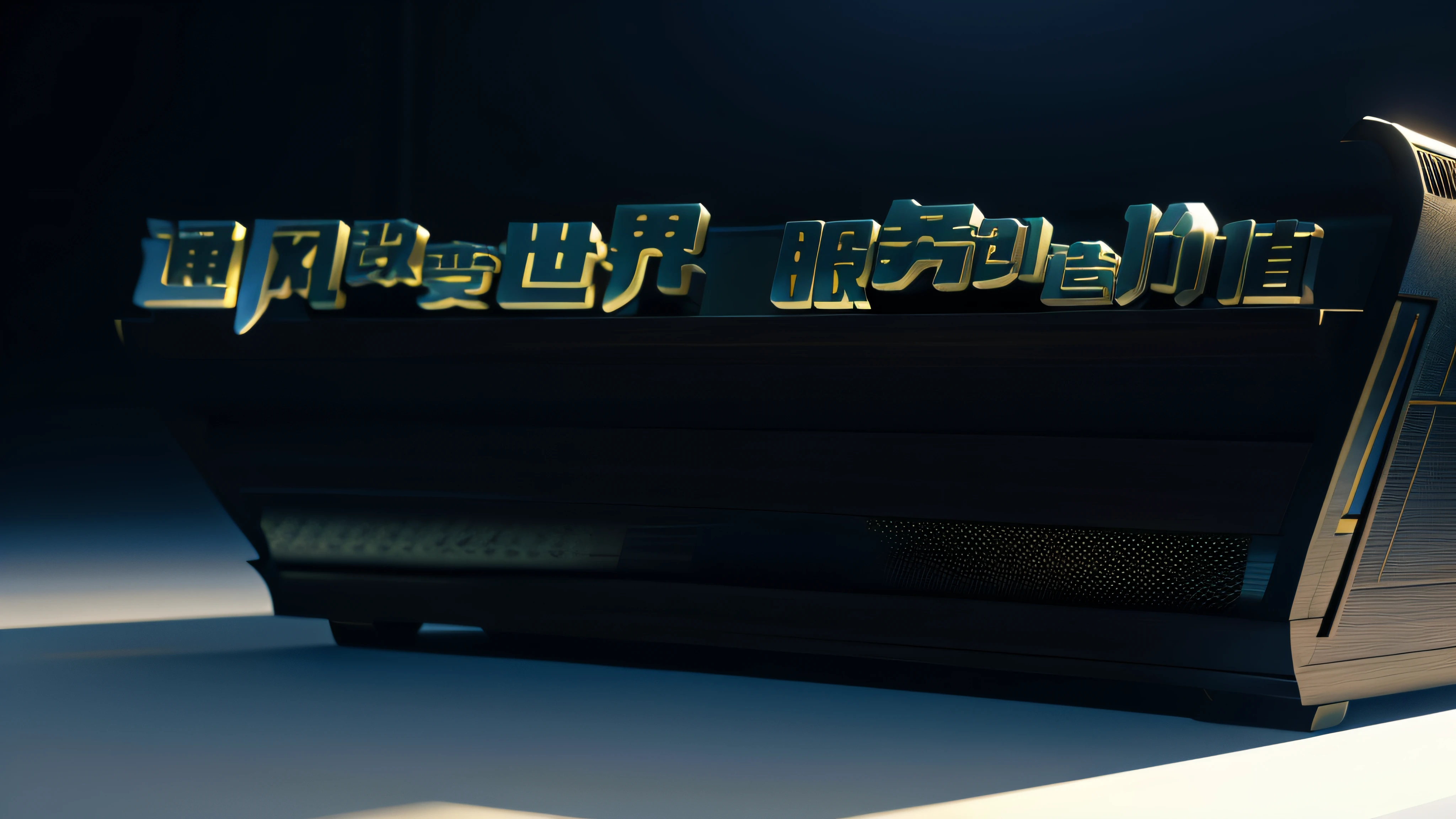 Stereogram in the background of technology，The font must be three-dimensional and silver-colored metallic，The three-dimensional texture is strong，The texture is strong and clear，Rendering effects，Super delicate，unreal 5 engine highlly render, Rendered in Cinema4D, rendered in cinema 4 d, golden chinese text, 8 k cg render, 3d 8k render, 8k vray render, luxury hd render, intricate 8 k render, 3D rendering of well-lit fronts