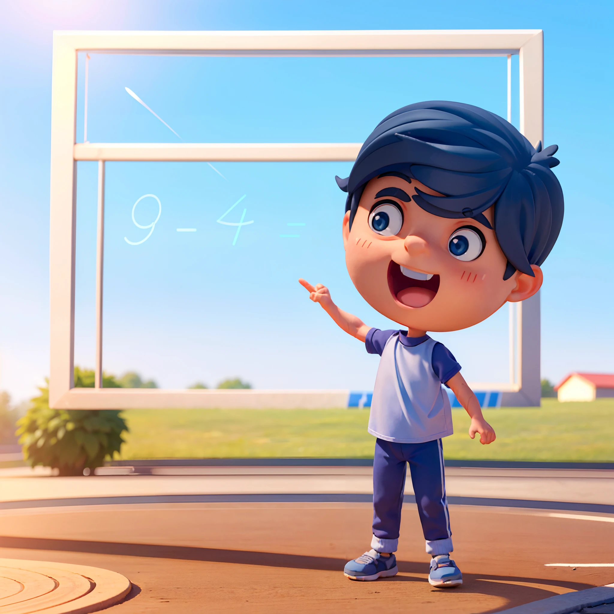 A boy (in the picture ratio 1:2), school uniform, school playground, running track, crossing the finish line, victory, joy, joy, perfect quality, clear focus, (Masterpiece: 1.2) (Realistic: 1.2) (Bokeh) (Best quality) (Detailed skin: 1.3) (Intricate details) (8K) (Detail eyes) (Sharp focus), (Happy)