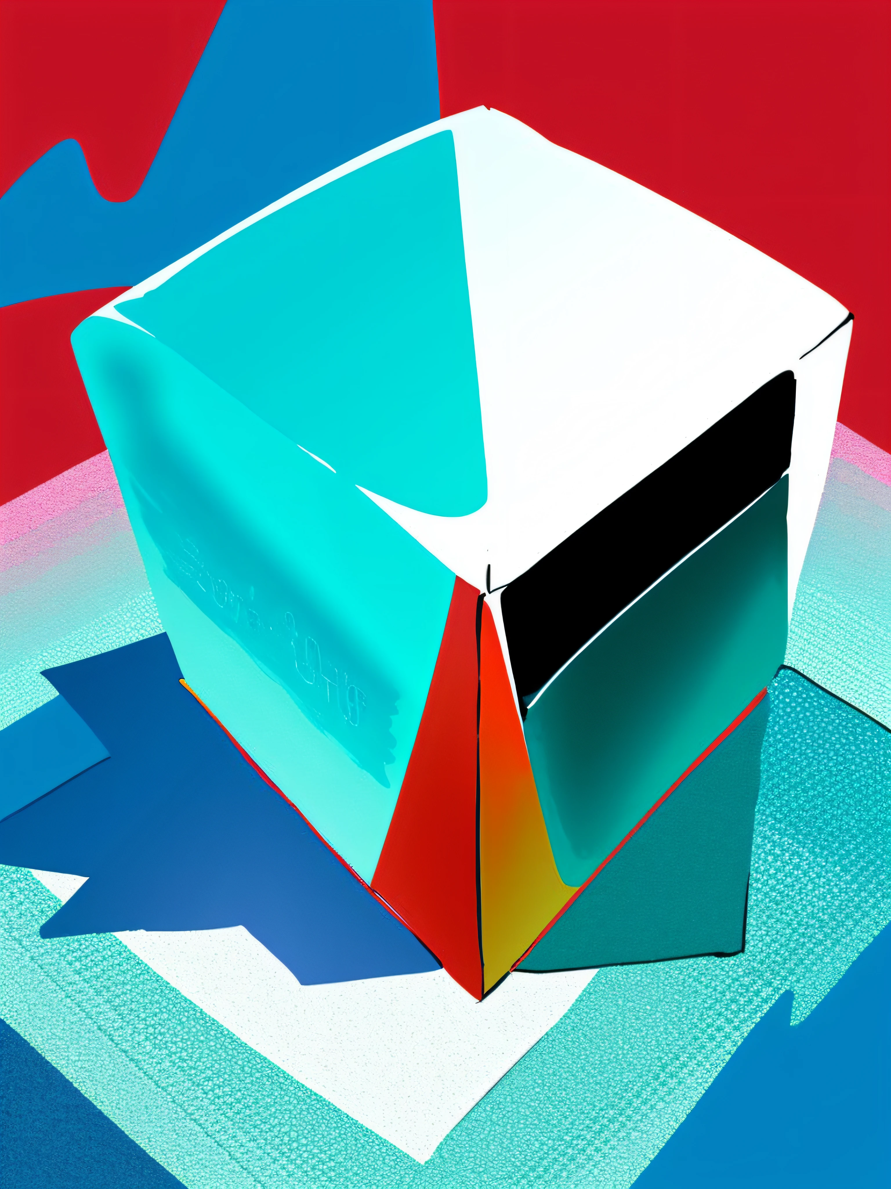 holographic，Coral tones，rule of thirds composition，Use abstract patterns or textures that are related to art or museum themes，This could be something like a canvas texture, brush strokes, or art-related symbols arranged in an aesthetically pleasing manner，