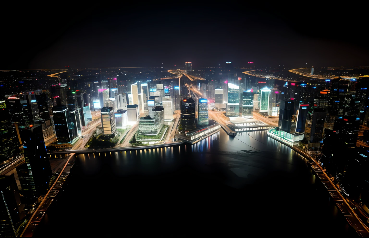 City view at night,There are a lot of tall buildings, tilt-shift photography:Micha Klein, shutter inventory, Happening, nanking, busy cityscape, Nanjing City, drone view of a city, Nanjing A tech city in the background, Beautiful cityscape, super wide view of a cityscape, overlooking a modern city, Beautiful city of the future