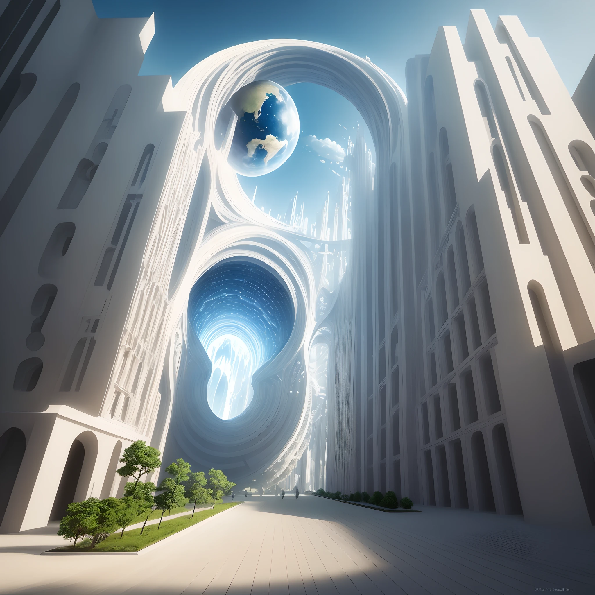 “Architecture of Worlds": Imagine imaginary worlds consisting of incredible geometric and architectural forms that exceed the limits of human imagination.