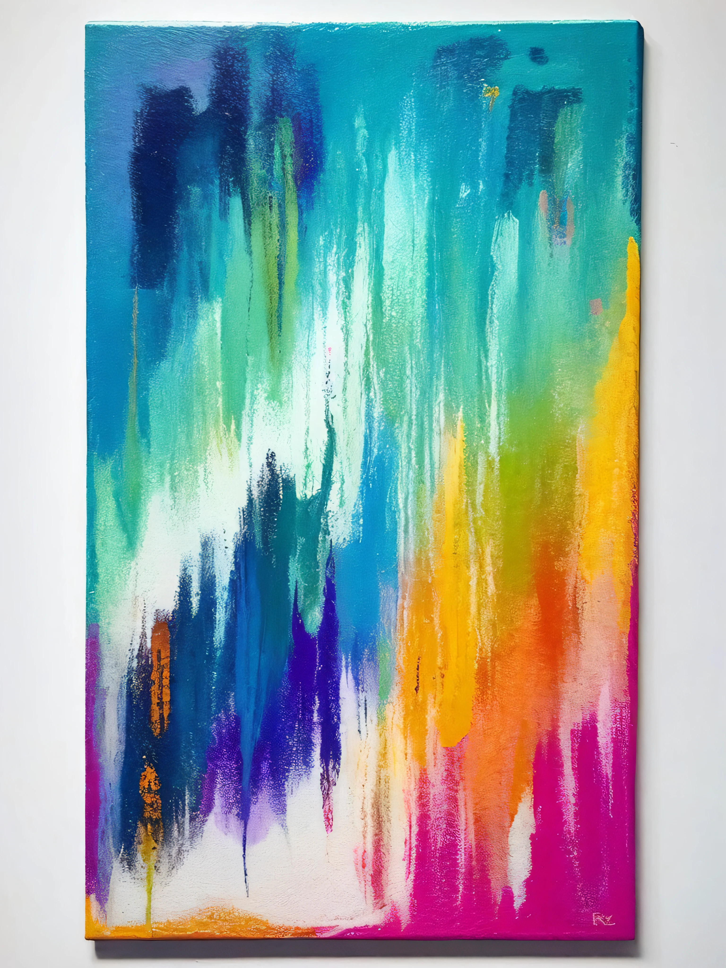 holographic,Coral tones,rule of thirds composition,Use abstract patterns or textures that are related to art or museum themes,This could be something like a canvas texture, brush strokes, or art-related symbols arranged in an aesthetically pleasing manner,