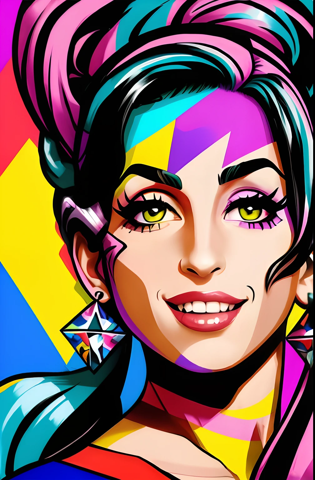 ( Amy Winehouse SMILE , Eduardo Kobra ,Romero Brito,The Filling Twins ,multidimensional geometric wall PORTRAIT, arte, Chibi,
Yang08k, lindo, Colouring,
Primary works, qualidade superior, melhor qualidade, Arte Oficial, Beautiful and Aesthetic, 512 mil