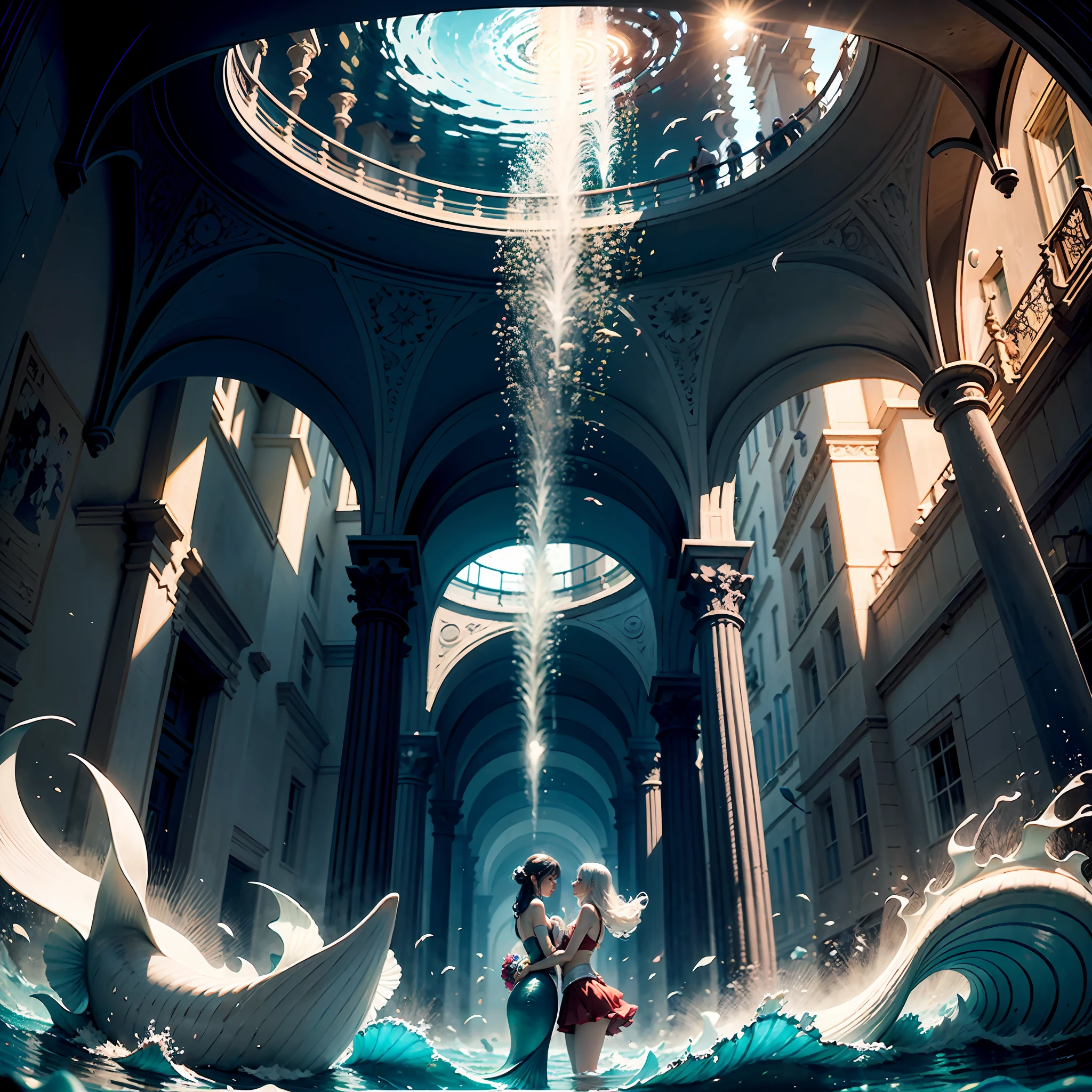 Under the sparkling ocean，Hidden is a stunning underwater metropolis，The name is Marysfia (Marysfia)。Its ethereal beauty is beyond imagination，The glittering rainbow coral structure and the magnificent transparent crystal dome sparkle like a jewel。Marisfia (Marysfia) It is a sacred place full of wonder and charm，Appeal to all who dare to go deep into its depths。

In this aquatic paradise，The delicate balance between nature and ingenuity flourishes。Swarms of live fish weave intricate patterns in rainbow-colored streams，Bioluminescent creatures illuminate the night with a mysterious light。Elegant gardens adorn the streets，Swaying seaweed and brilliant flowers，Harmonizes with the rhythmic ebb and flow of ocean tides。

The inhabitants of Marisfia are a variety of creatures from the depths of the ocean，They live in harmony。Mermaids with fluttering tails with scales dance in the streets，Melodious singing blends with the waves of whispering。Creatures shining with ethereal light skim the city，They are the guardians of the underwater kingdom。Ancient intellectual scholar，With bright eyes，Discover the mysteries of the depths of the ocean，Find wisdom ahead of time。

Located in the heart of Marisfia，A magnificent hall made of milky white shells is home to a Presbyterian church – a group of intelligent mermaids gather，It is responsible for guiding the fate of this metropolis。Their decisions shape the future of cities，Ensure its prosperity，and maintain a delicate balance between their world and changing ocean currents。

In addition to the charm and tranquility of Marisfia，and the steely determination to protect their beloved city from external threats。Mermaid warriors wear gleaming armor forged from shells，Harnessing the power of ocean magic，It is the guardian of their kingdom。Its elegant movements hide unparalleled power，This is honed through rigorous training and unwavering dedication。

Stumble upon Marysfia (Marysfia) Visitors will be in awe and marvel at the breathtaking views