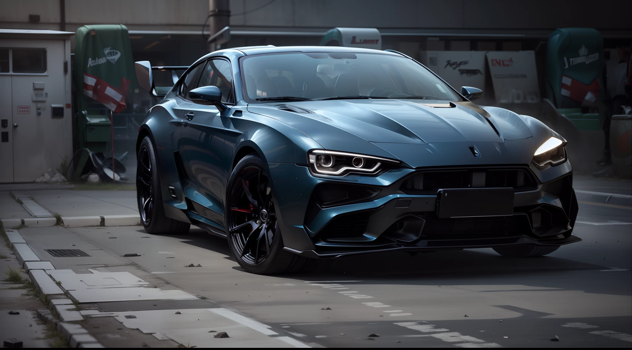 High-tech sports car of the future