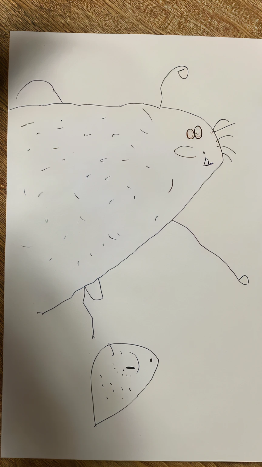 Painting of the sub, kids drawing, kids drawing, kids drawing, a drawing, kids drawing, Inspired by Bill Treller, based on child's drawing, by Tony Tuckson, a character based on a haggis, children's book drawing, 7 year old crayon drawing, Simple drawing