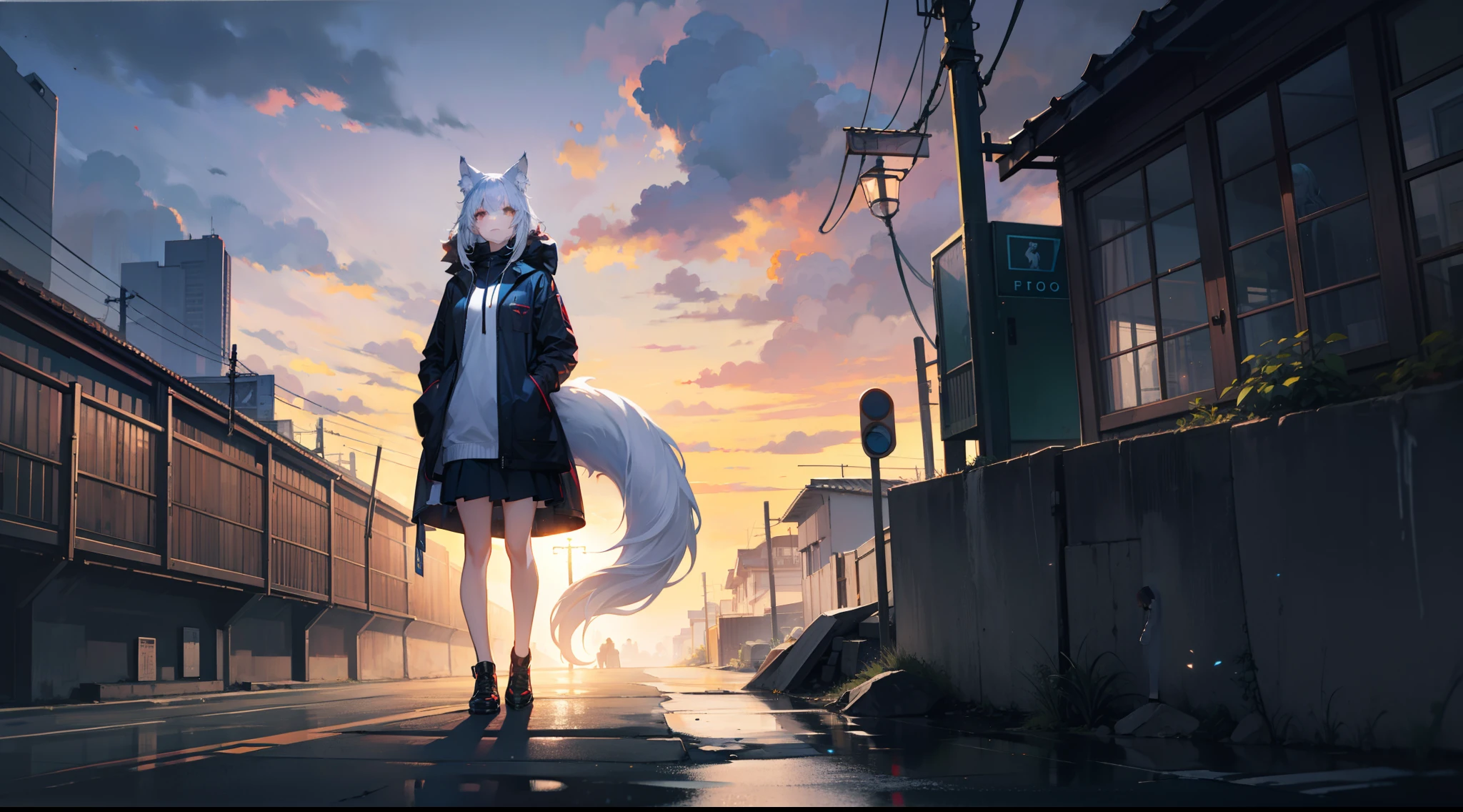 Wolf-like girl,a sense of atmosphere